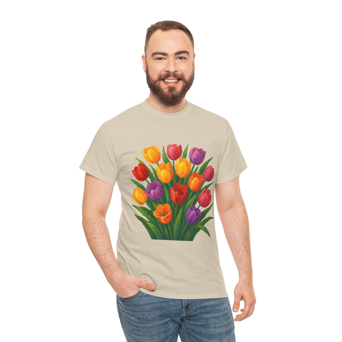 Spring Tulip Flower T- SHIRT - Vibrant Floral Aesthetic Tee