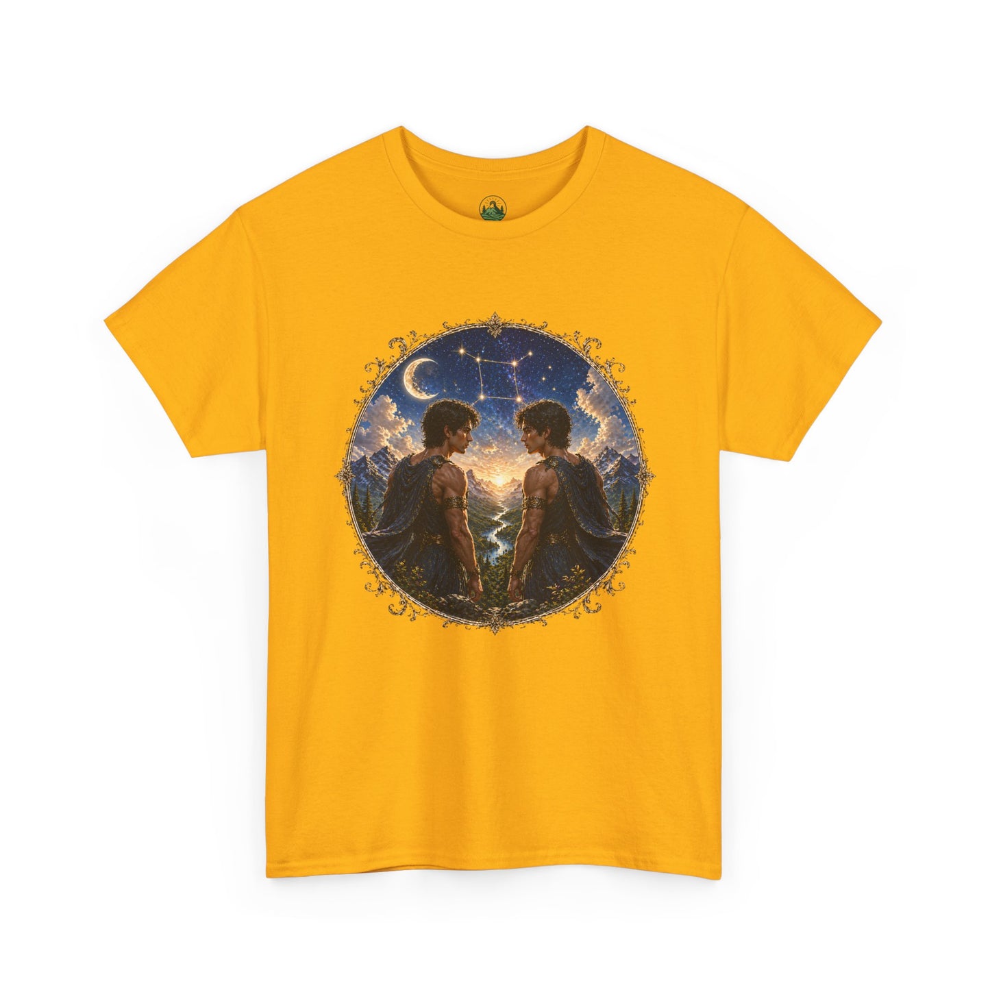 Gemini Zodiac T-Shirt – Dual Energy Twins Design | Astrology & Cosmic Nature Tee