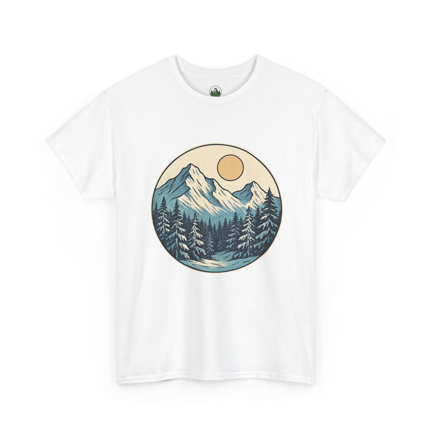 Winter Sunrise T-Shirt – Minimalist Nature Landscape Tee