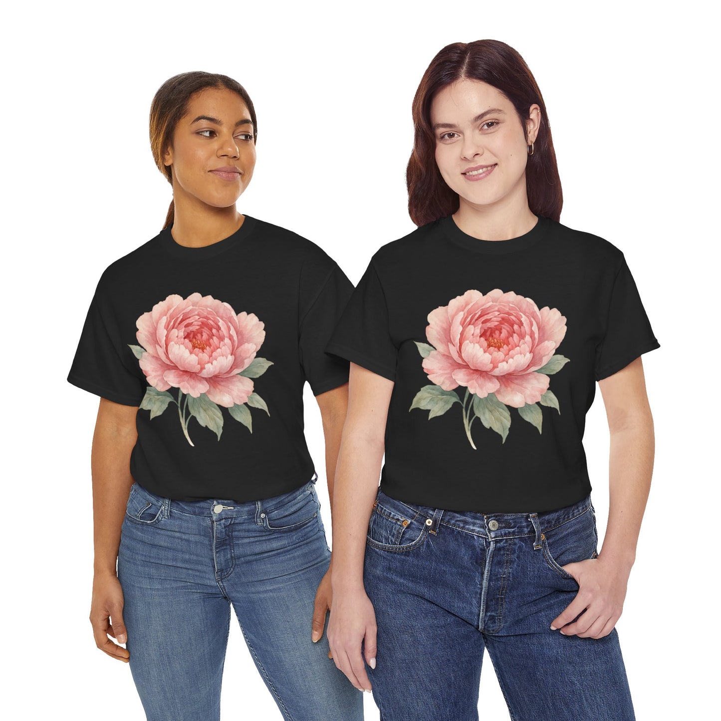 Peony Flower T-Shirt – Soft Floral Aesthetic Tee