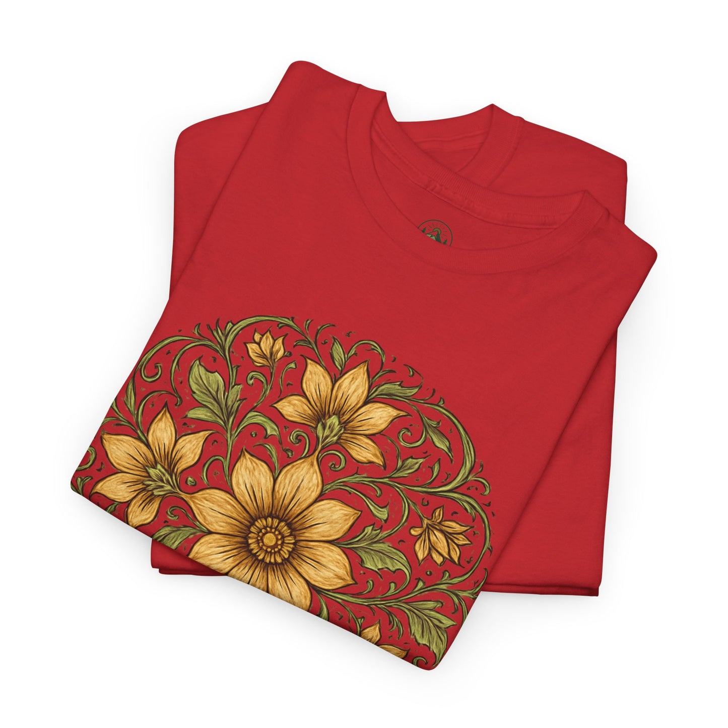 Spring Awakening Mandala T-Shirt – Boho Floral Aesthetic Tee