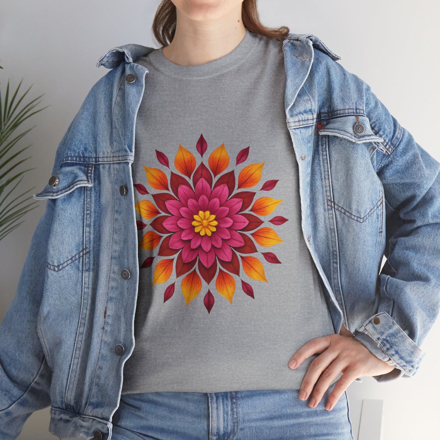 Floral Mandala T- Shirt -Boho Flower Aesthetic Tee