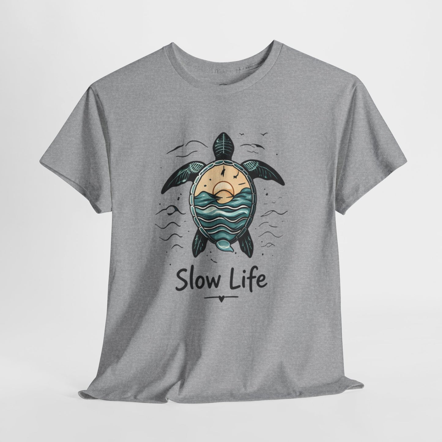 Slow Life Turtle Shirt – Aesthetic Ocean Tee for Relaxed Souls & Beach Lovers