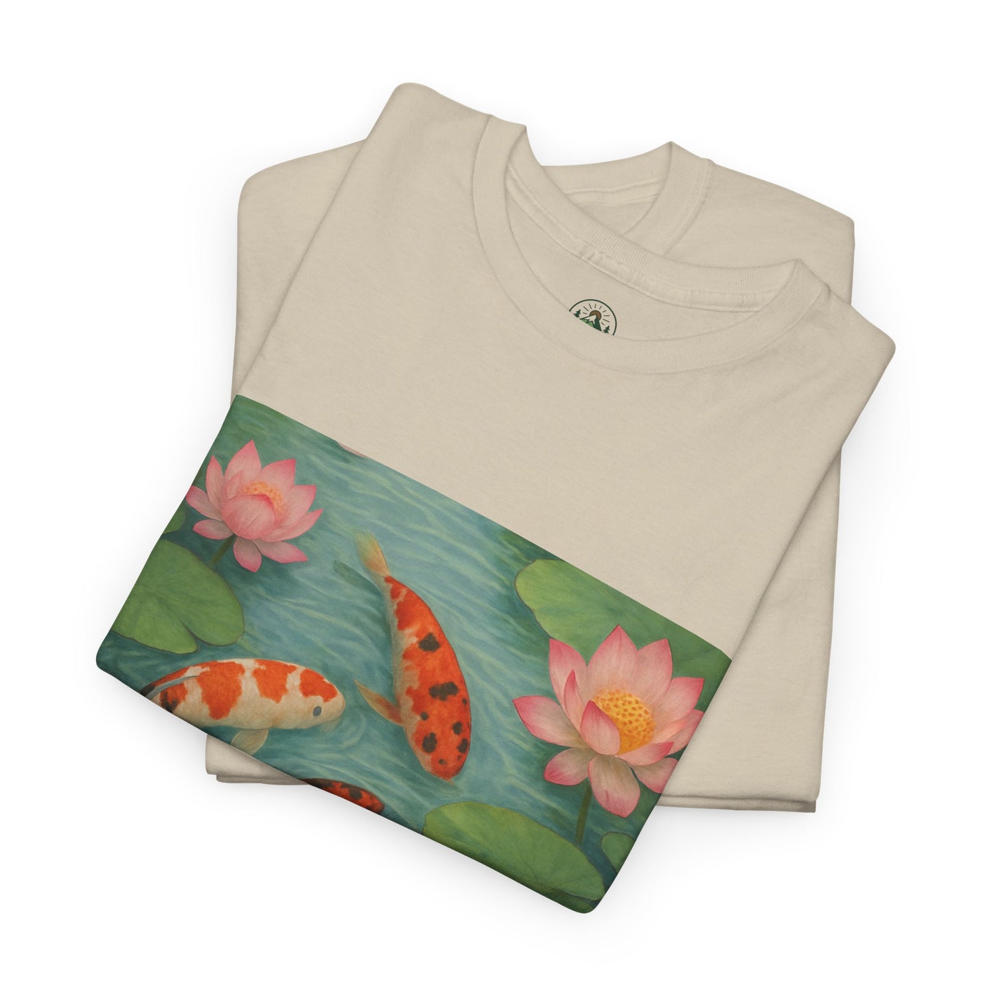 Koi Fish Lotus Pond T-Shirt – Zen Nature Aesthetic Tee