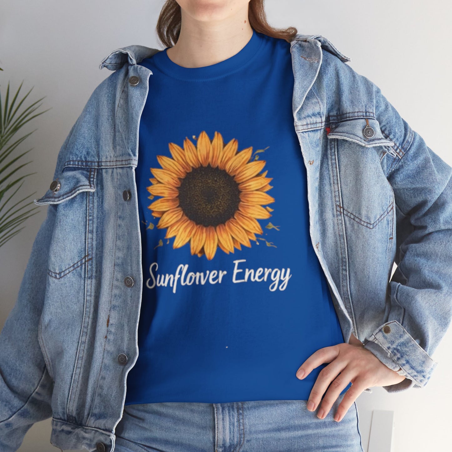 Sunflower Energy T- Shirt - Minimalist Nature Aesthetic Tee, Positive Vibes Graphic Shirt