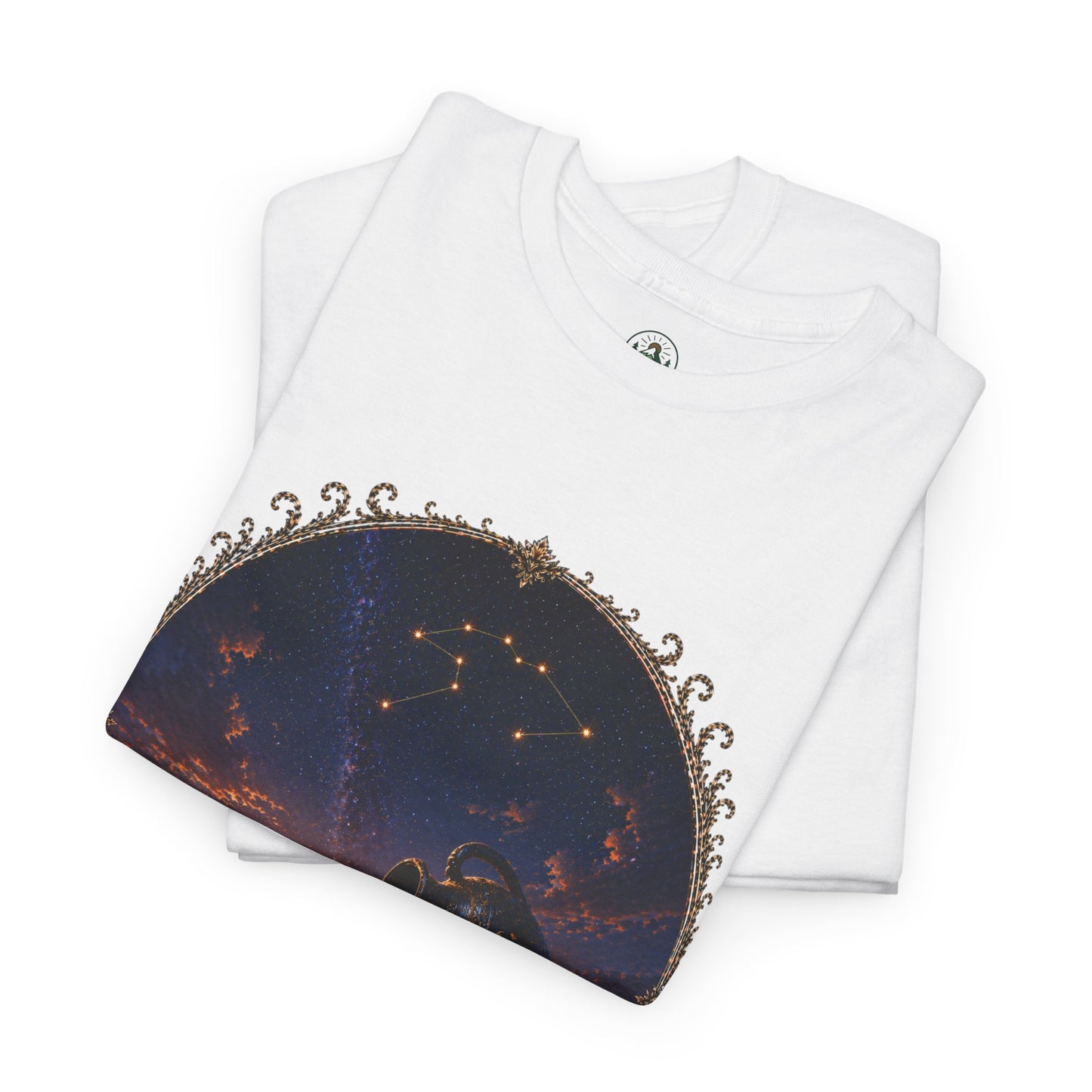 Aquarius Zodiac T-Shirt – Water Bearer Cosmic Design | Unique & Visionary Astrology Tee