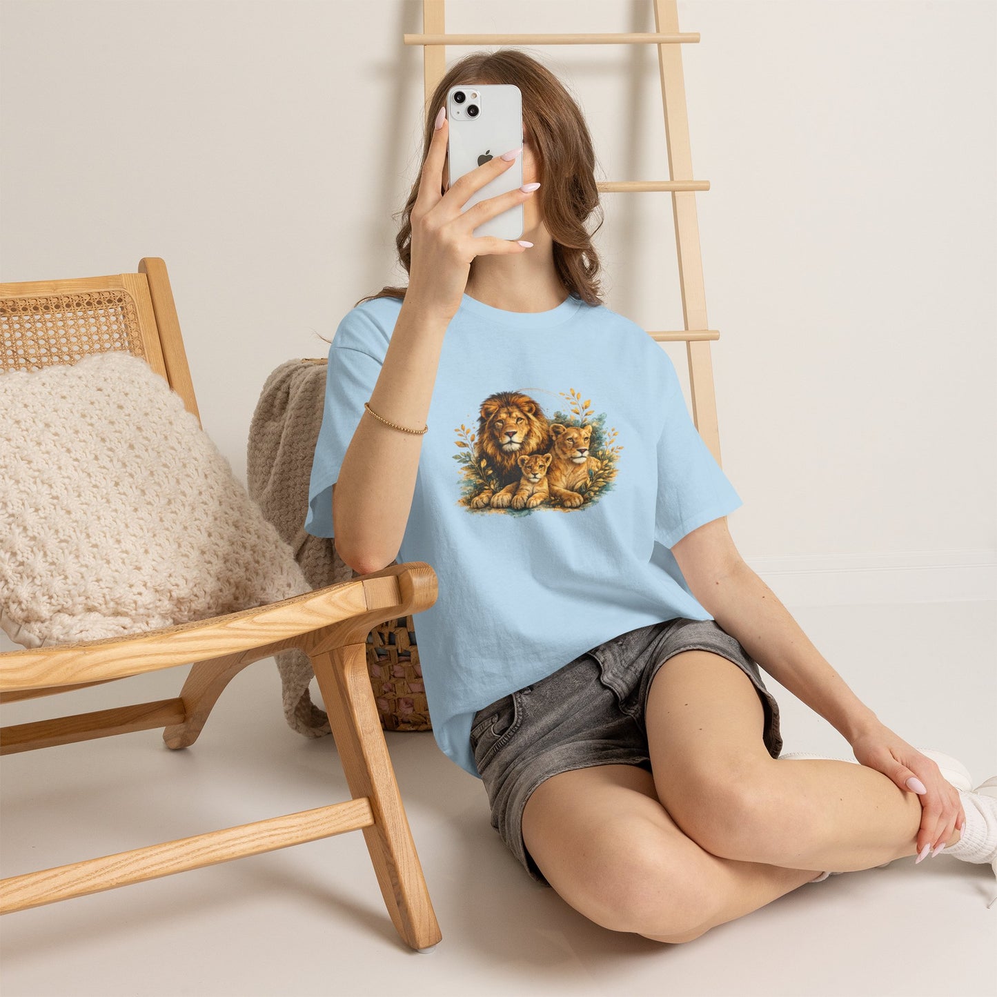 Lion Family T-Shirt – Majestic Wildlife Nature Design | Lion Pride Graphic Tee