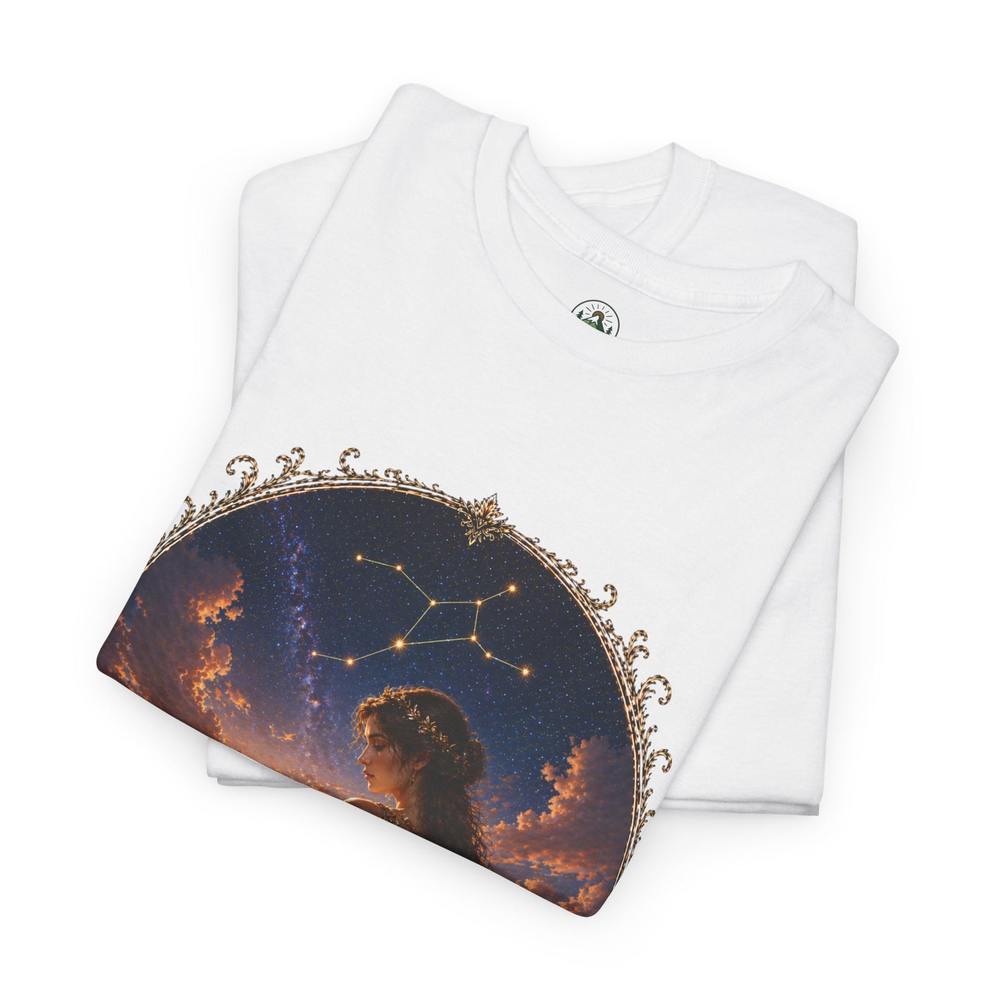 Virgo Zodiac T-Shirt – Minimalist Maiden Design | Elegant Astrology & Nature Tee
