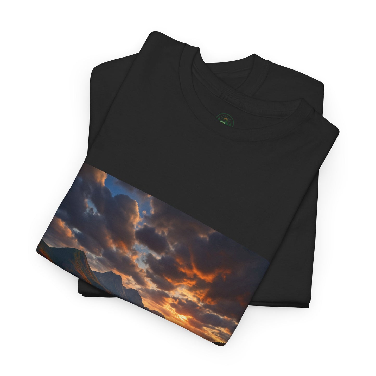 Wildflower Mountain Landscape T-Shirt – Minimalist Nature Graphic Tee