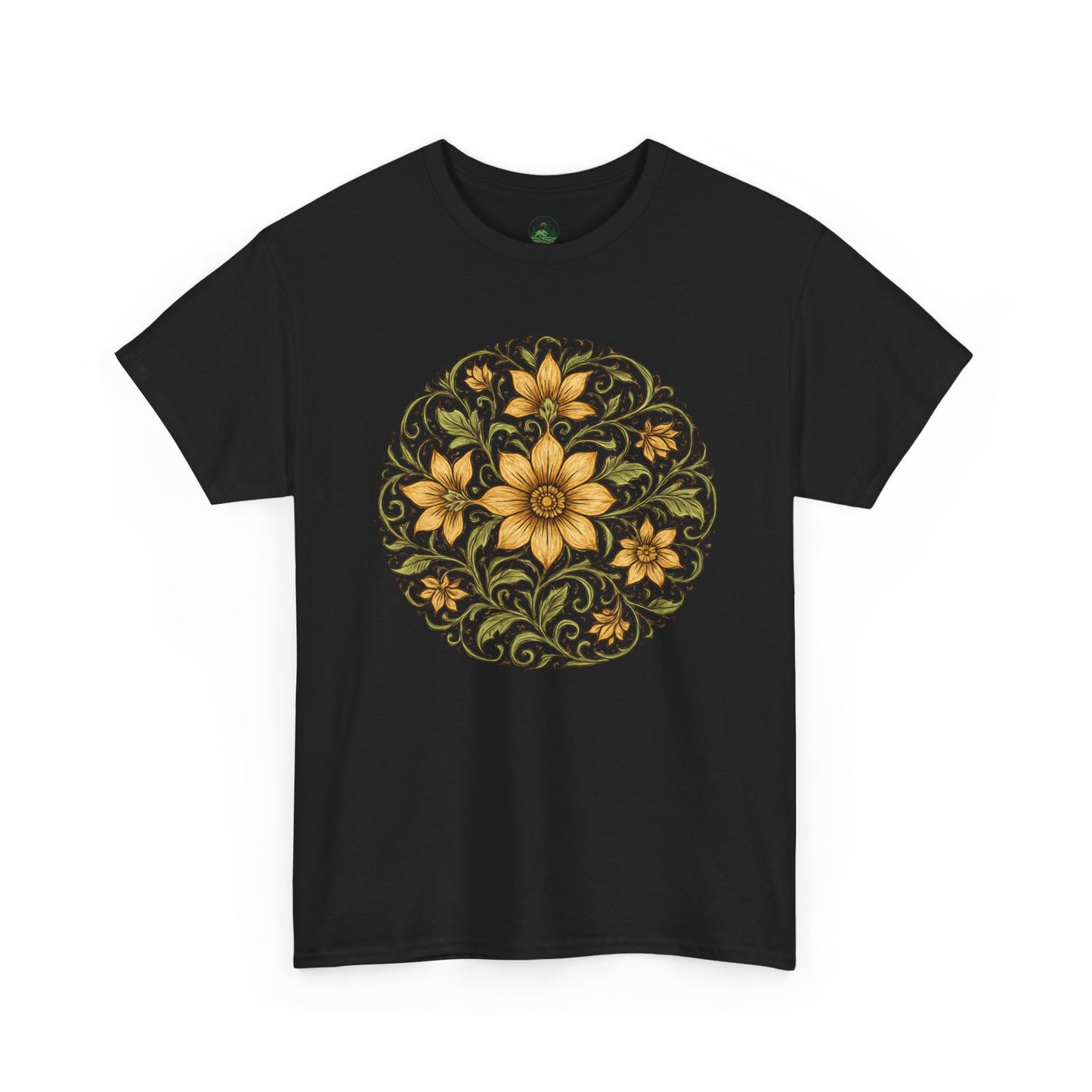 Spring Awakening Mandala T-Shirt – Boho Floral Aesthetic Tee