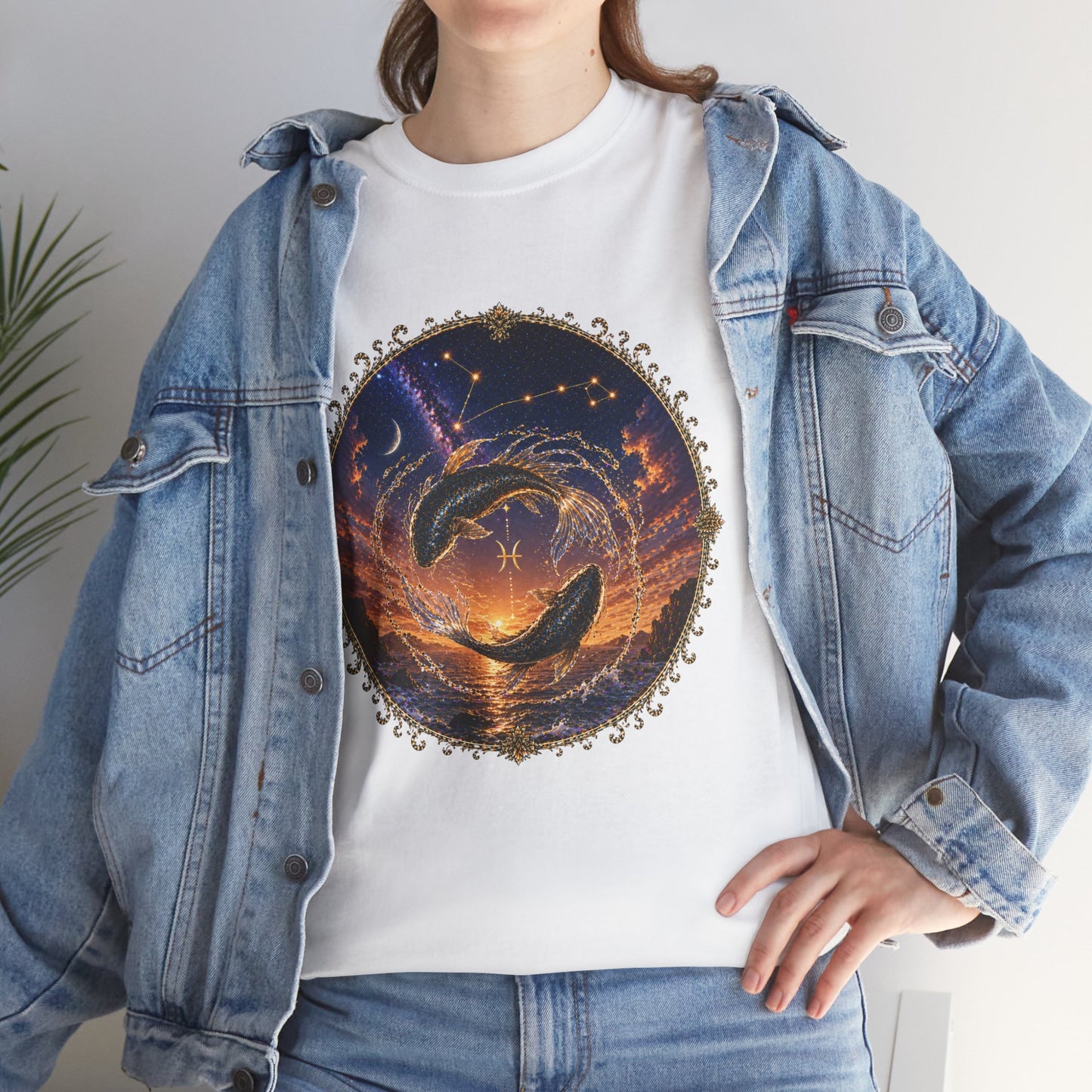 Pisces Zodiac T-Shirt – Dreamy Fish Cosmic Design | Spiritual & Aesthetic Astrology Tee