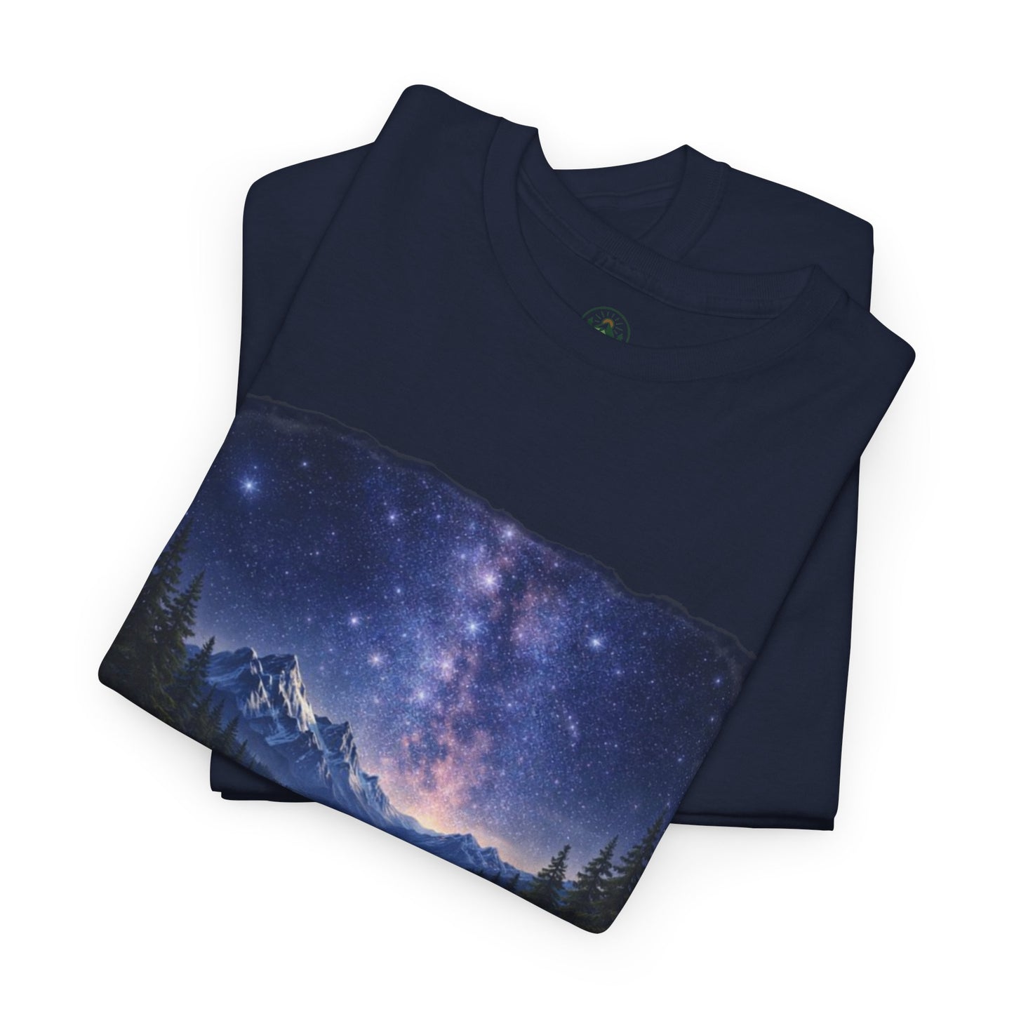 Midnight Reflection Nature T-Shirt – Moonlit Lake & Forest Design