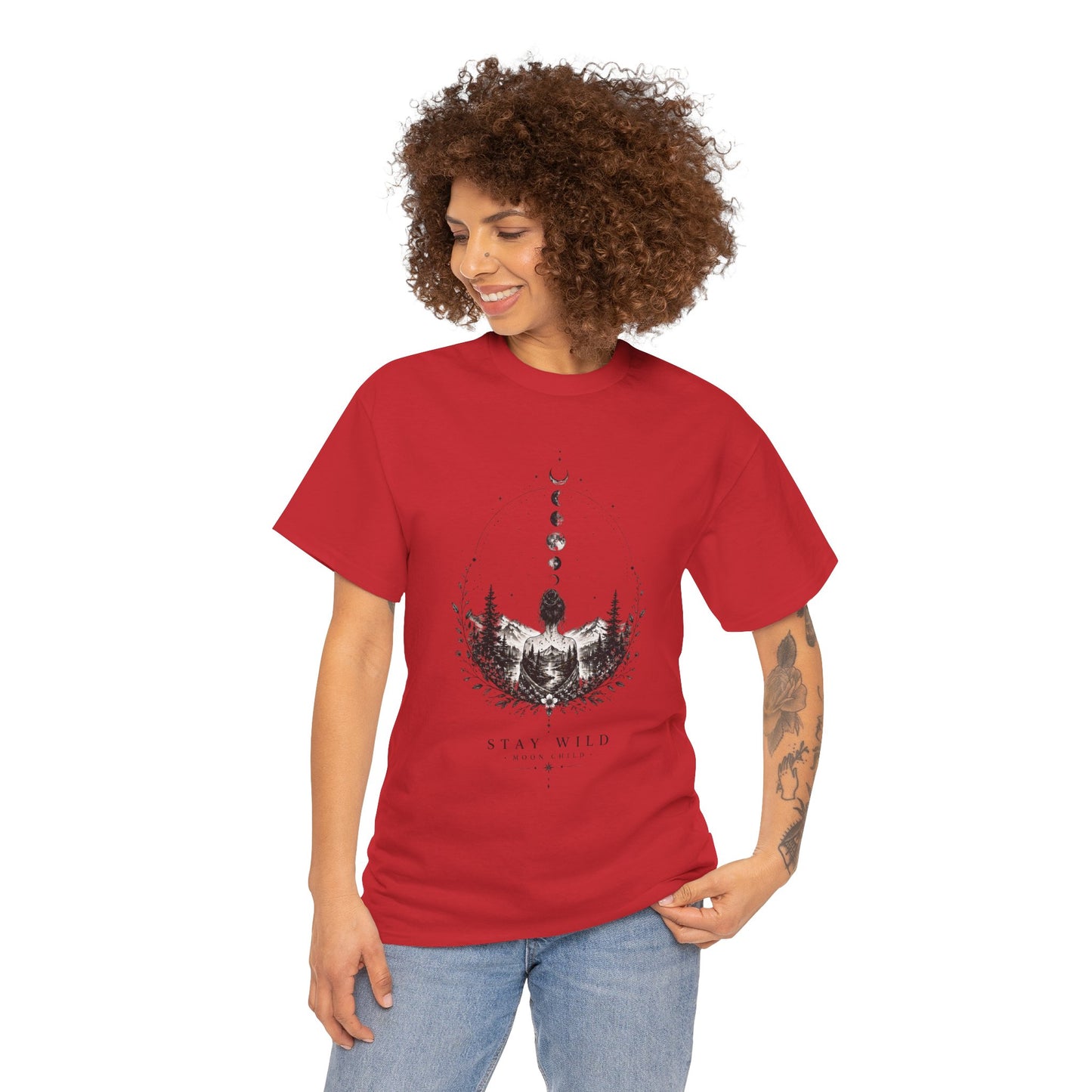 Minimalist Mystic Nature T-Shirt – Abstract Ink Art Design | Calm Aesthetic Tee
