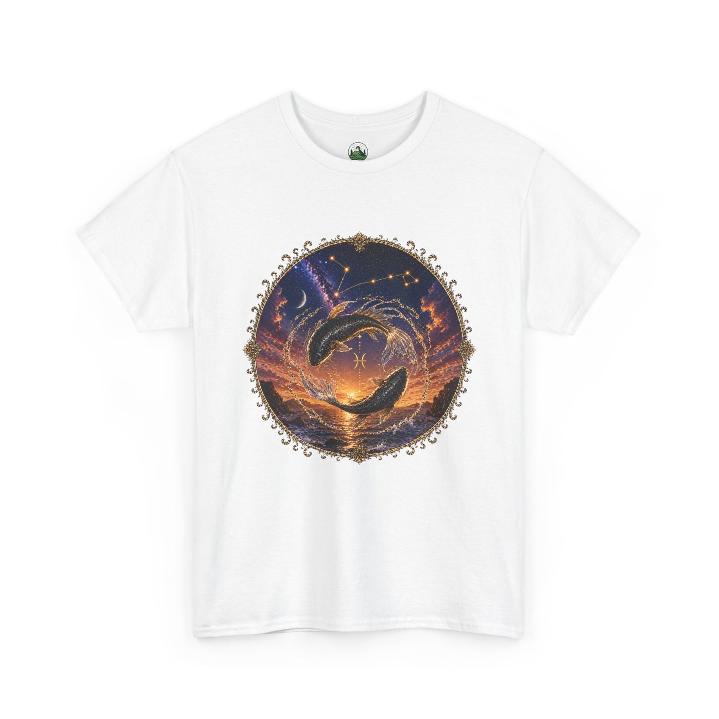 Pisces Zodiac T-Shirt – Dreamy Fish Cosmic Design | Spiritual & Aesthetic Astrology Tee