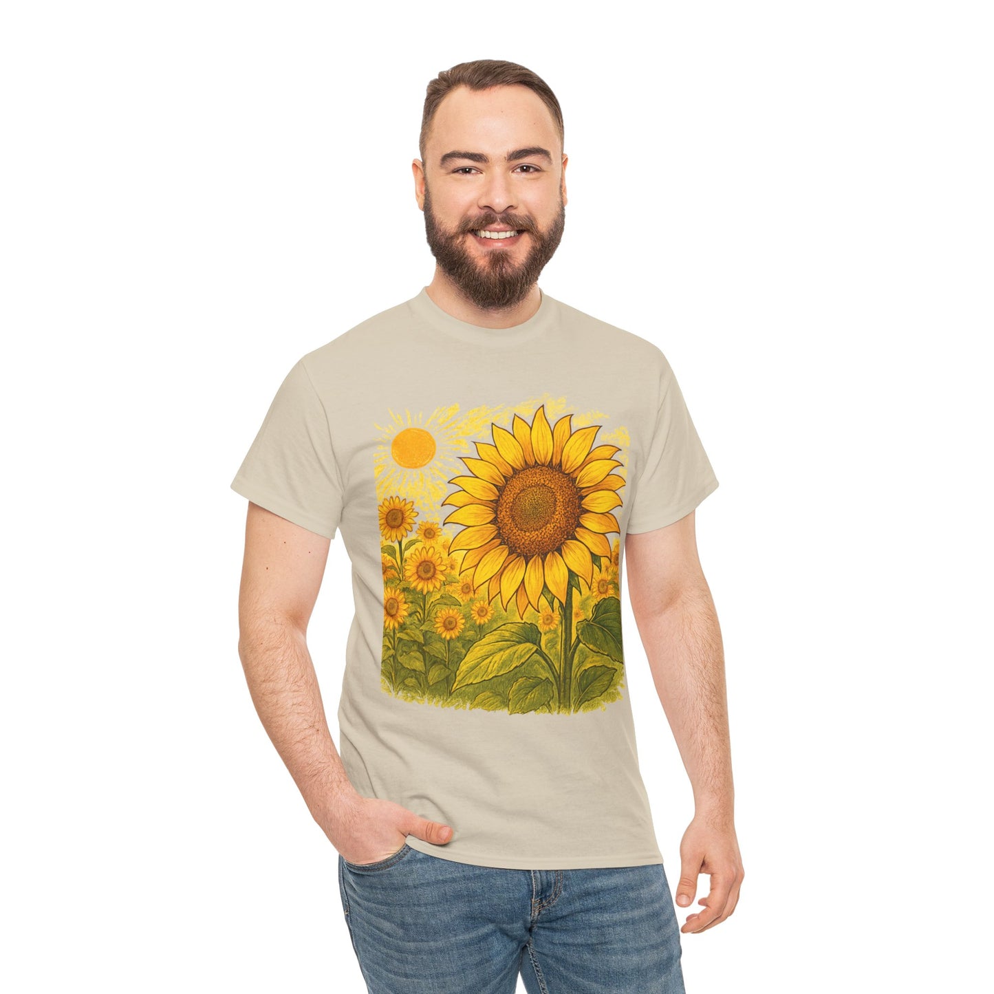 Sunflower Sunshine T-Shirt – Bright Floral Aesthetic Tee