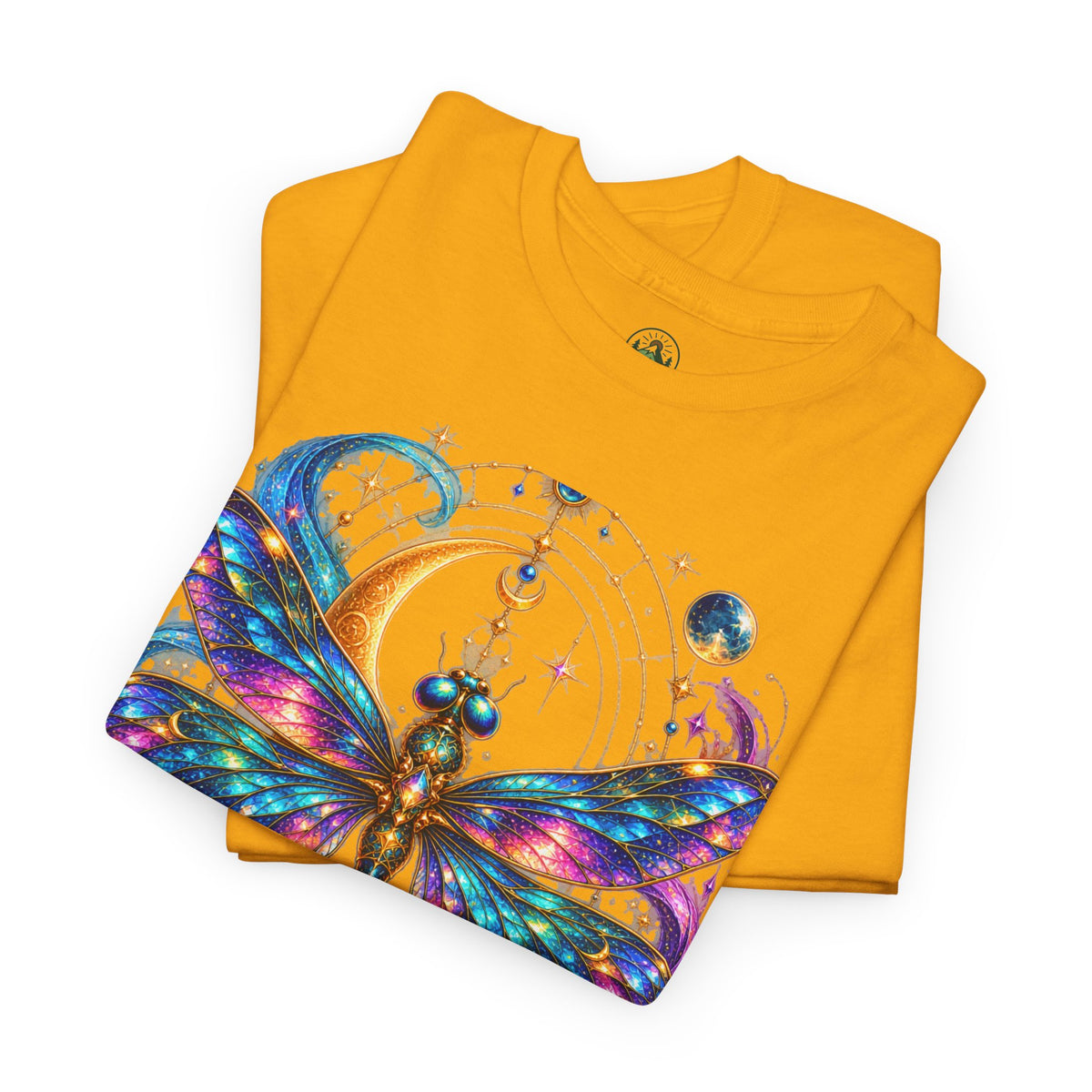 Celestial Dragonfly T-Shirt – Moon & Wildflower Nature Tee