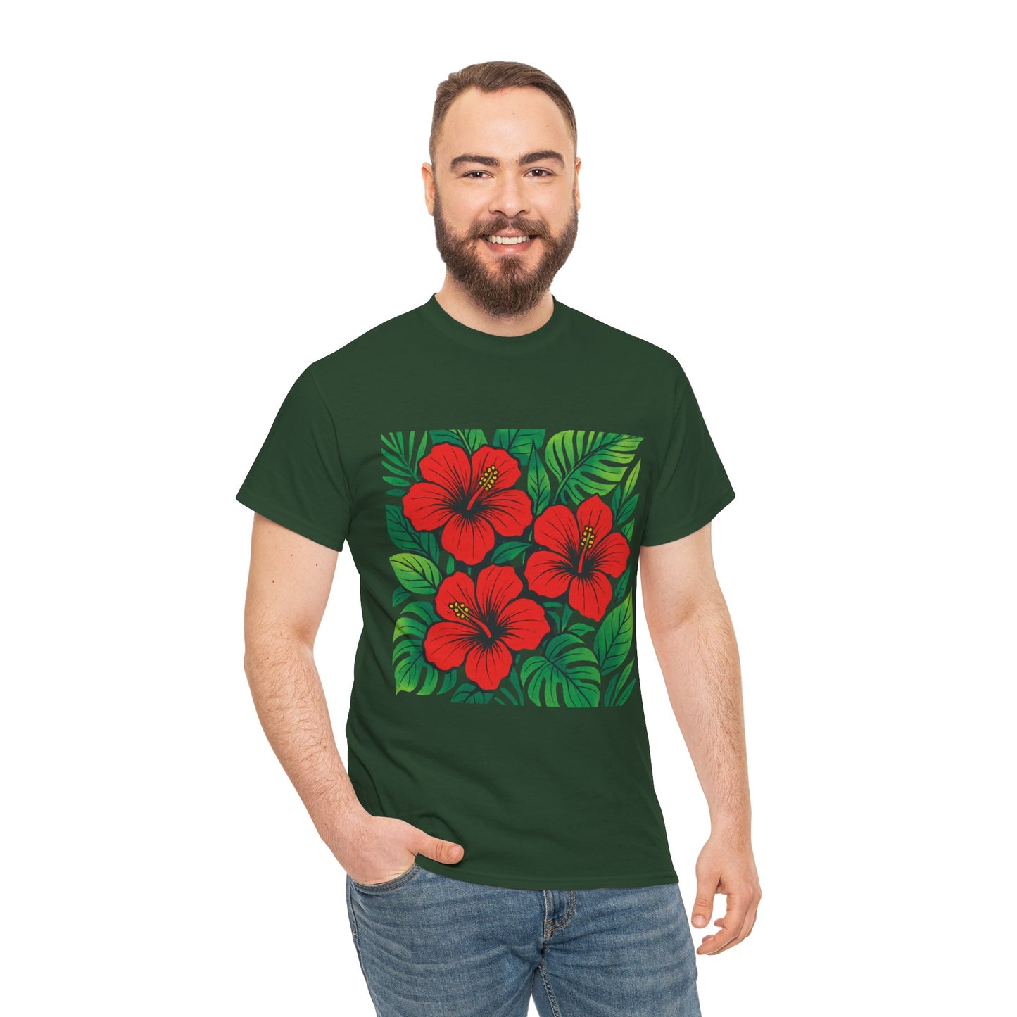Tropical Hibiscus Flower T-Shirt – Summer Vibe Aesthetic Tee