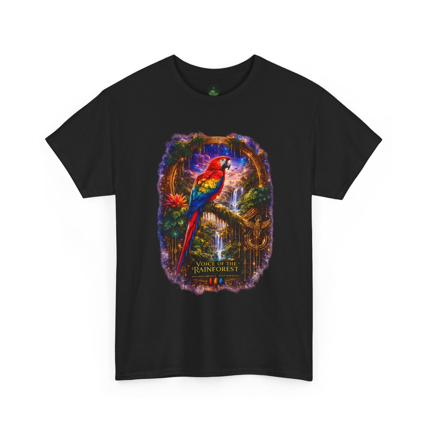 Scarlet Macaw T-Shirt – Tropical Rainforest Cosmic Design | Exotic Bird Wildlife Tee