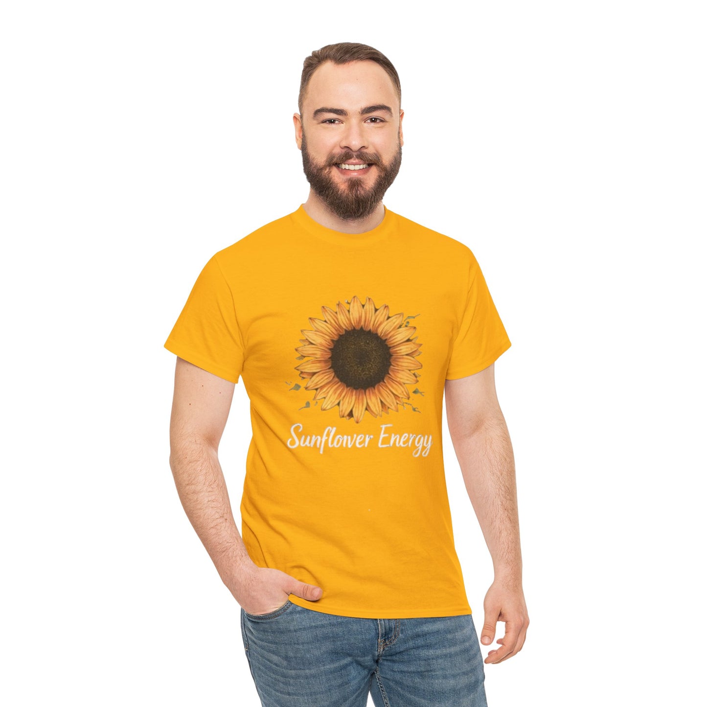 Sunflower Energy T- Shirt - Minimalist Nature Aesthetic Tee, Positive Vibes Graphic Shirt