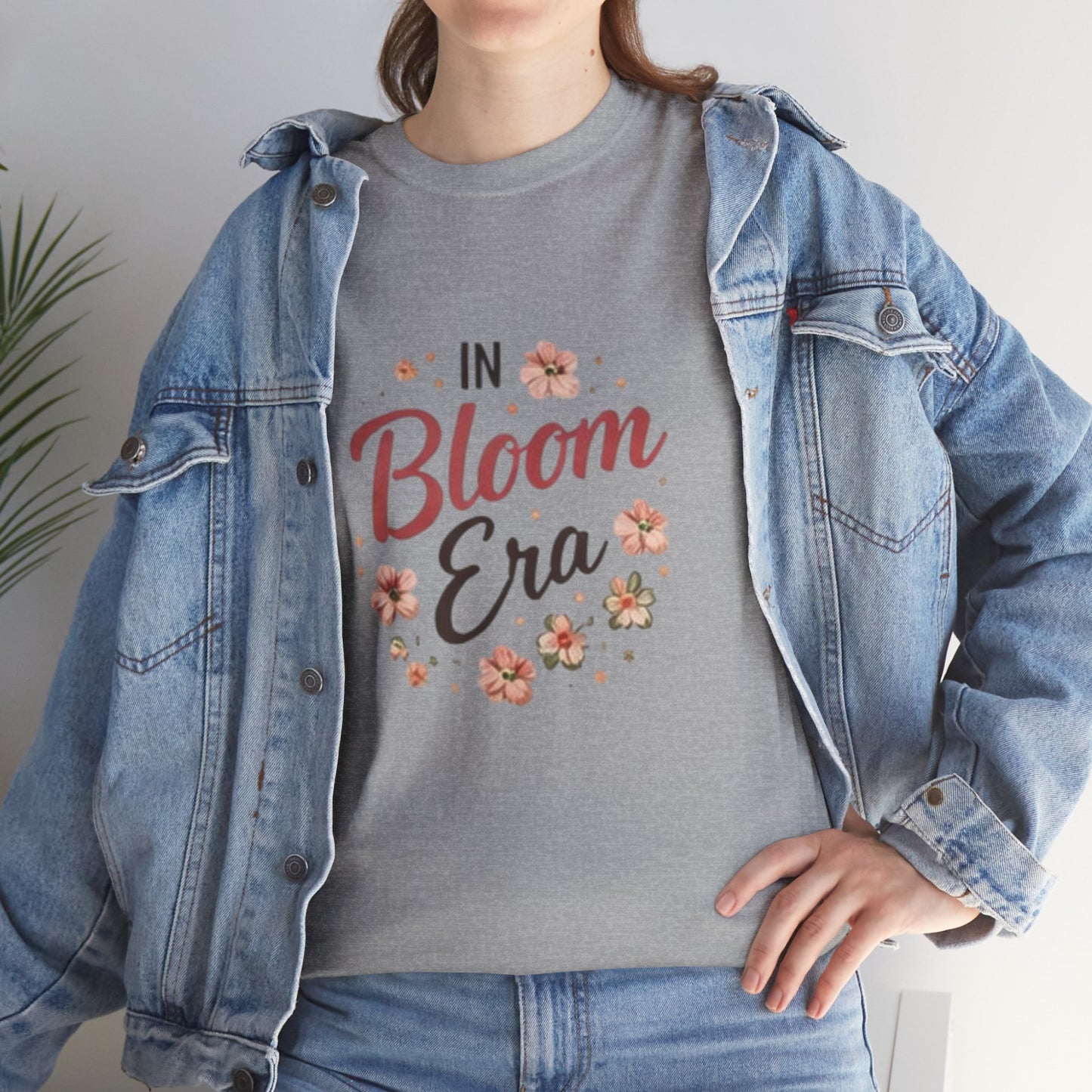 In Bloom Era T-Shirt –Bloom Minimalist Floral Aesthetic Tee, Cute Feminine Graphic Shirt