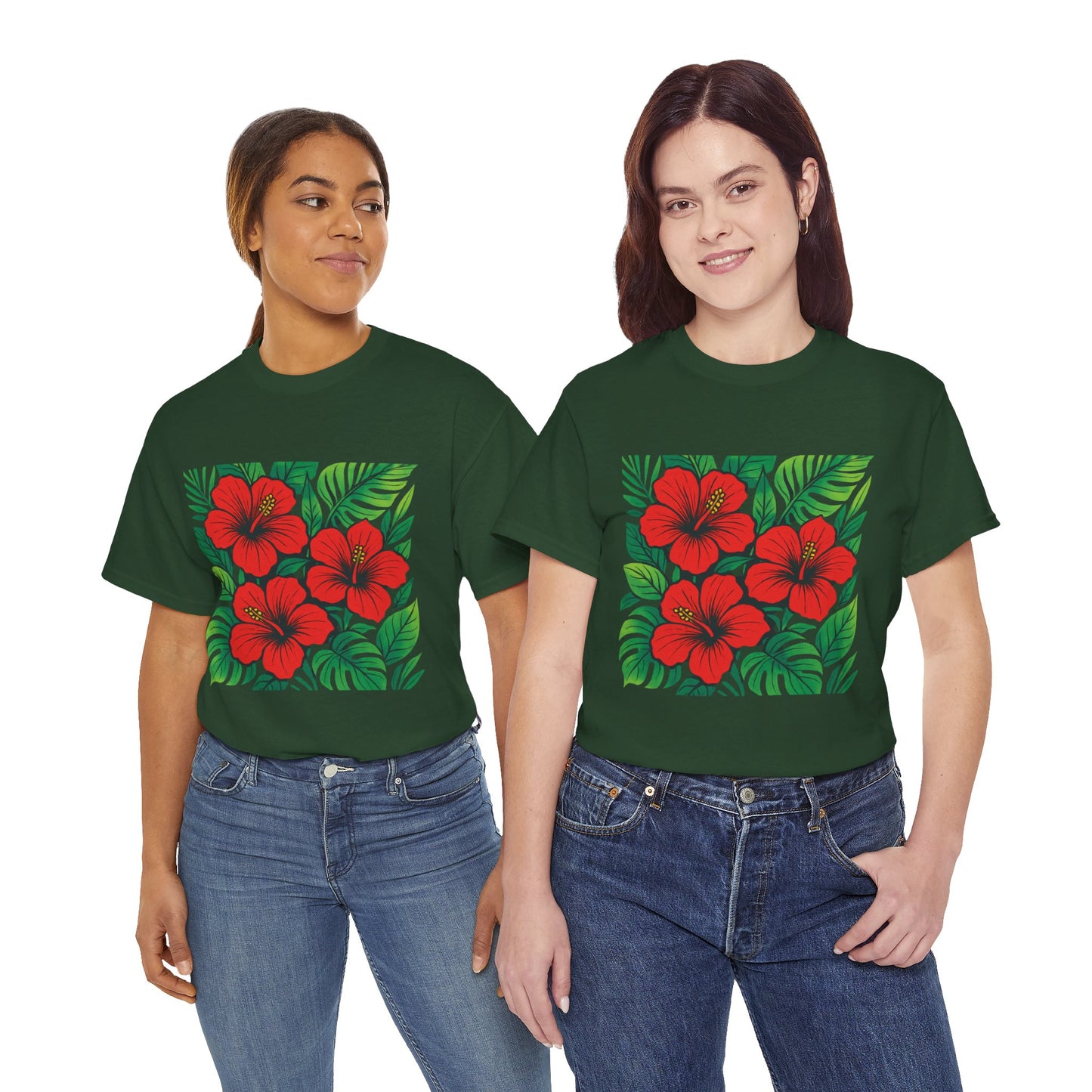 Tropical Hibiscus Flower T-Shirt – Summer Vibe Aesthetic Tee