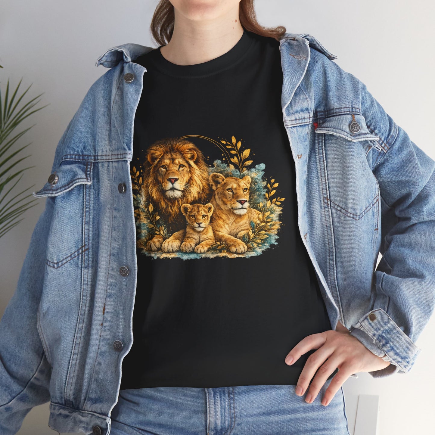 Lion Family T-Shirt – Majestic Wildlife Nature Design | Lion Pride Graphic Tee