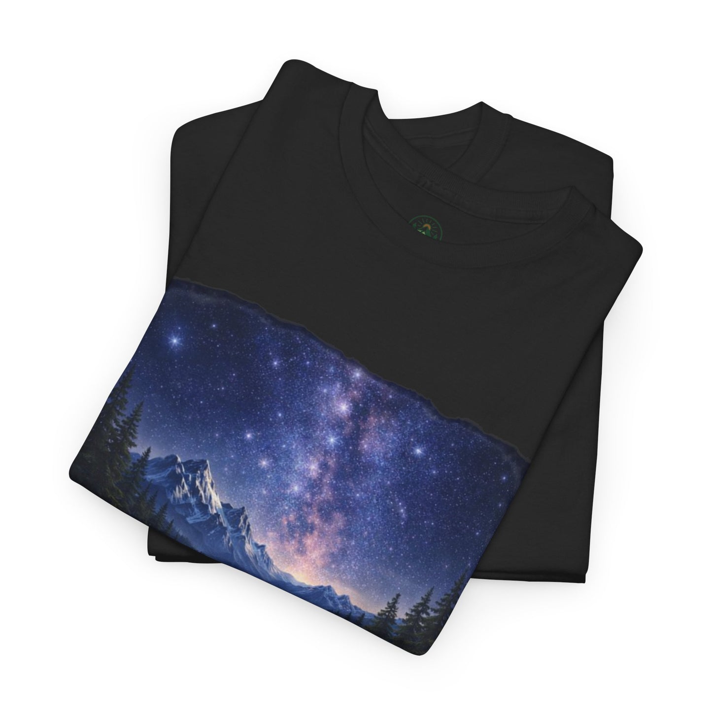 Midnight Reflection Nature T-Shirt – Moonlit Lake & Forest Design