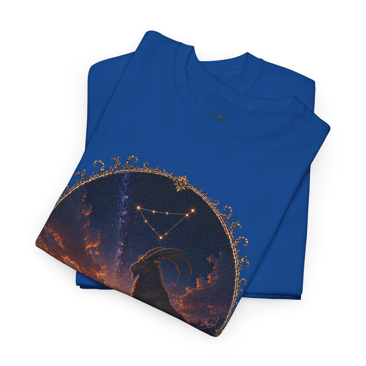 Capricorn Zodiac T-Shirt – Mountain Goat Ambition Design | Minimal Power Astrology Tee