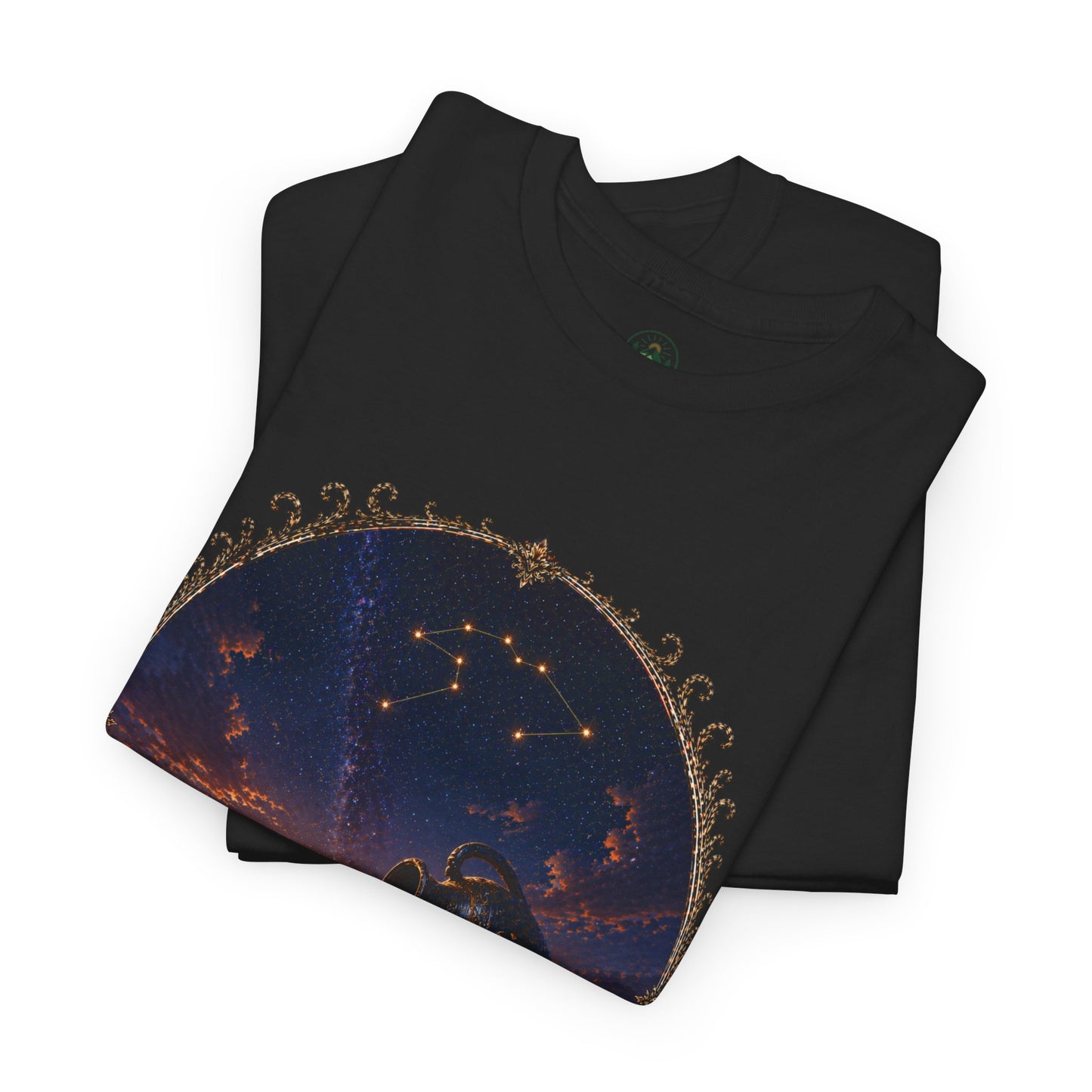 Aquarius Zodiac T-Shirt – Water Bearer Cosmic Design | Unique & Visionary Astrology Tee