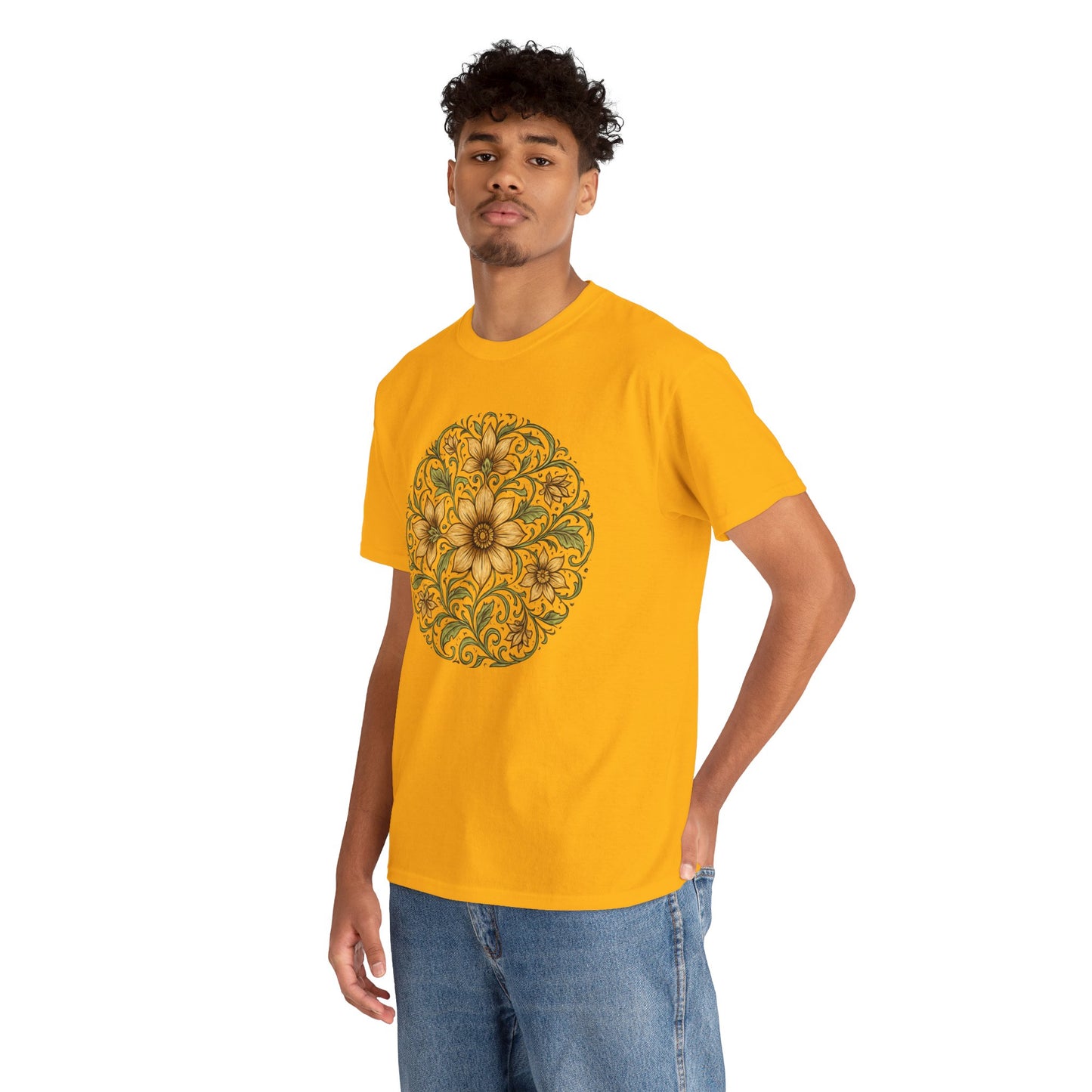 Spring Awakening Mandala T-Shirt – Boho Floral Aesthetic Tee