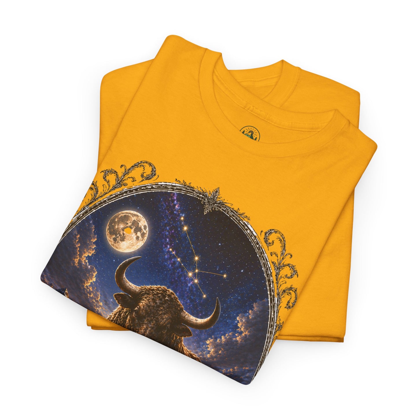 Taurus Zodiac T-Shirt – Mystic Bull Night Design | Nature & Astrology Tee