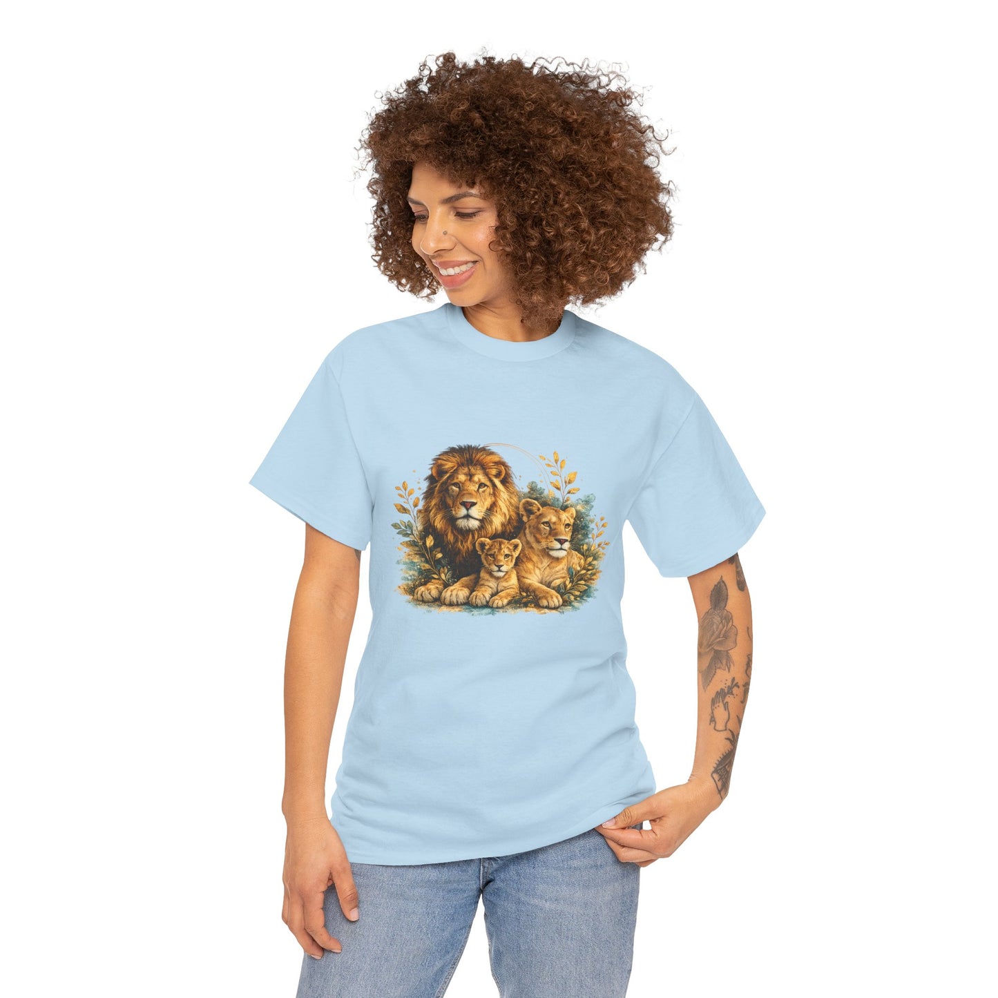 Lion Family T-Shirt – Majestic Wildlife Nature Design | Lion Pride Graphic Tee