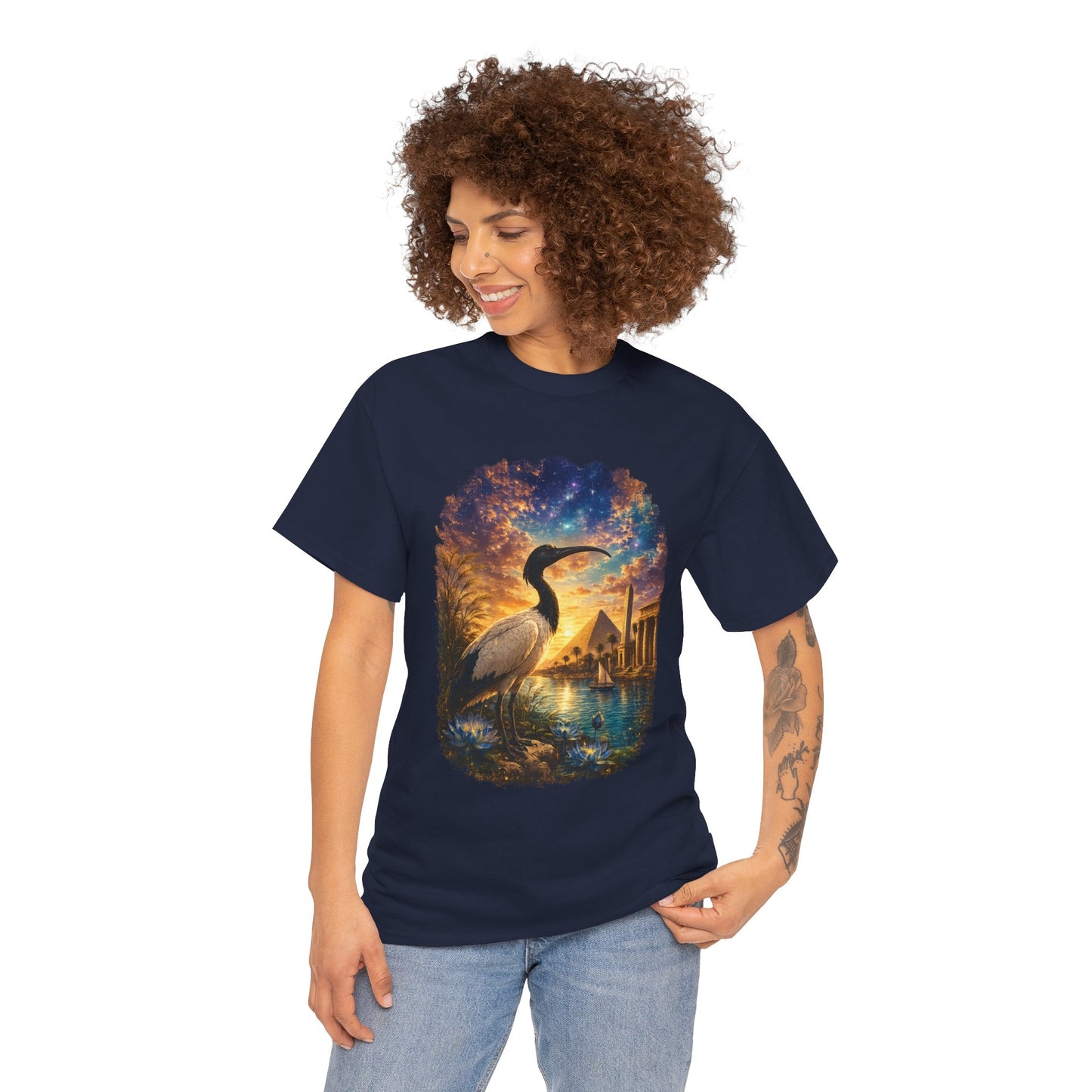 Spirit of Ancient Egypt – Sacred Ibis Nature T-Shirt | Egyptian Wildlife Graphic Tee
