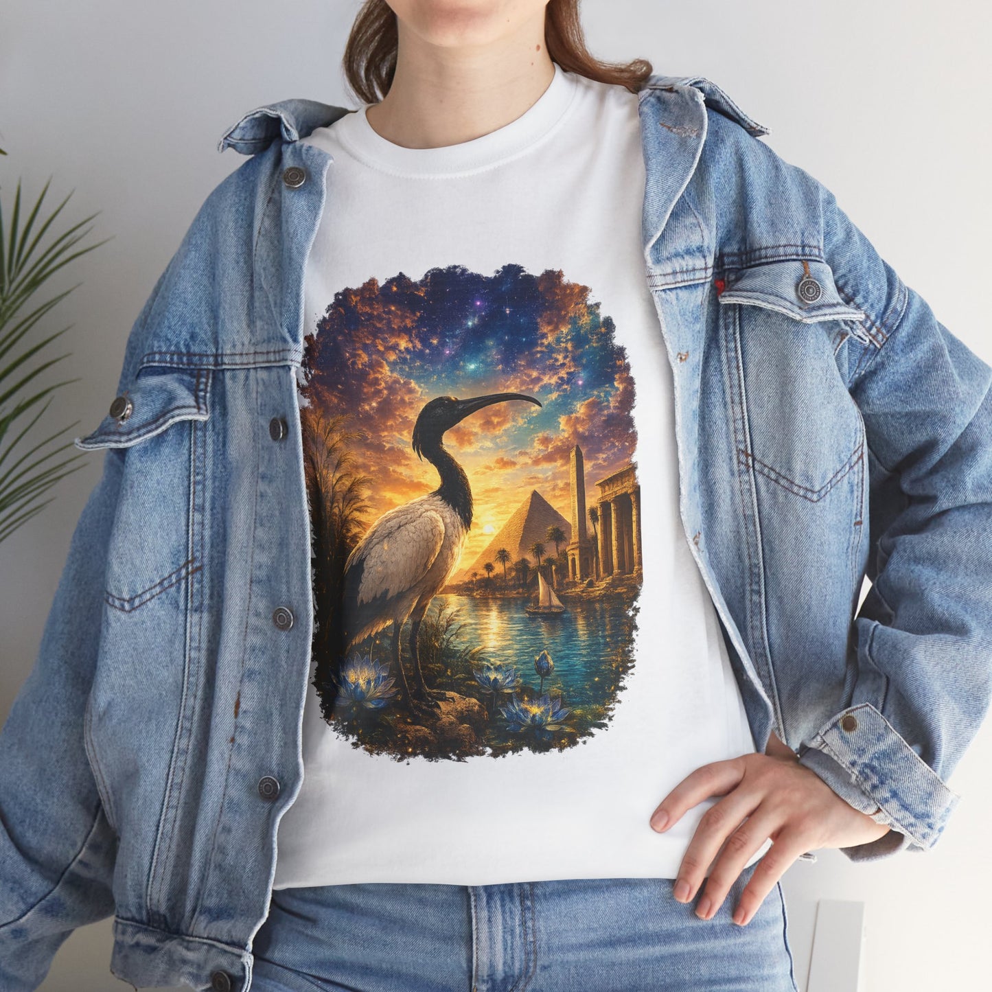 Spirit of Ancient Egypt – Sacred Ibis Nature T-Shirt | Egyptian Wildlife Graphic Tee