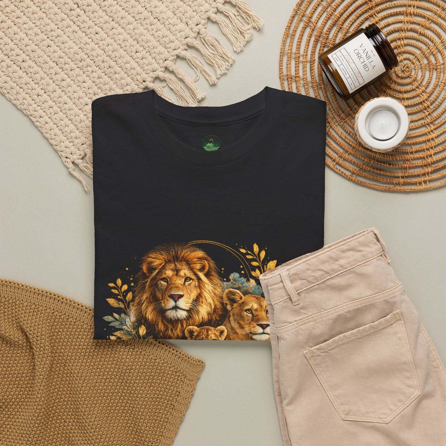 Lion Family T-Shirt – Majestic Wildlife Nature Design | Lion Pride Graphic Tee