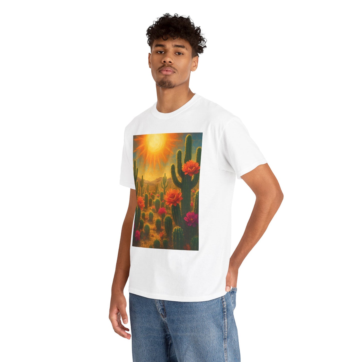 Desert Bloom T-Shirt – Minimalist Nature Aesthetic Tee