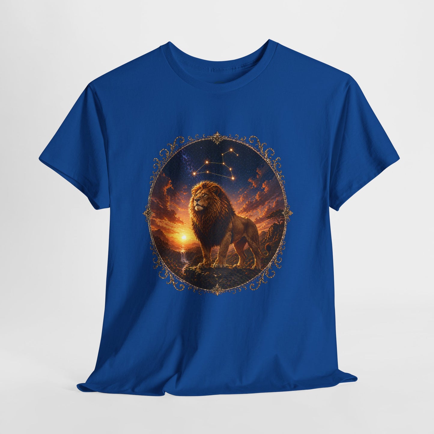 Leo Zodiac T-Shirt – Majestic Lion Cosmic Design | Bold Astrology Power Tee
