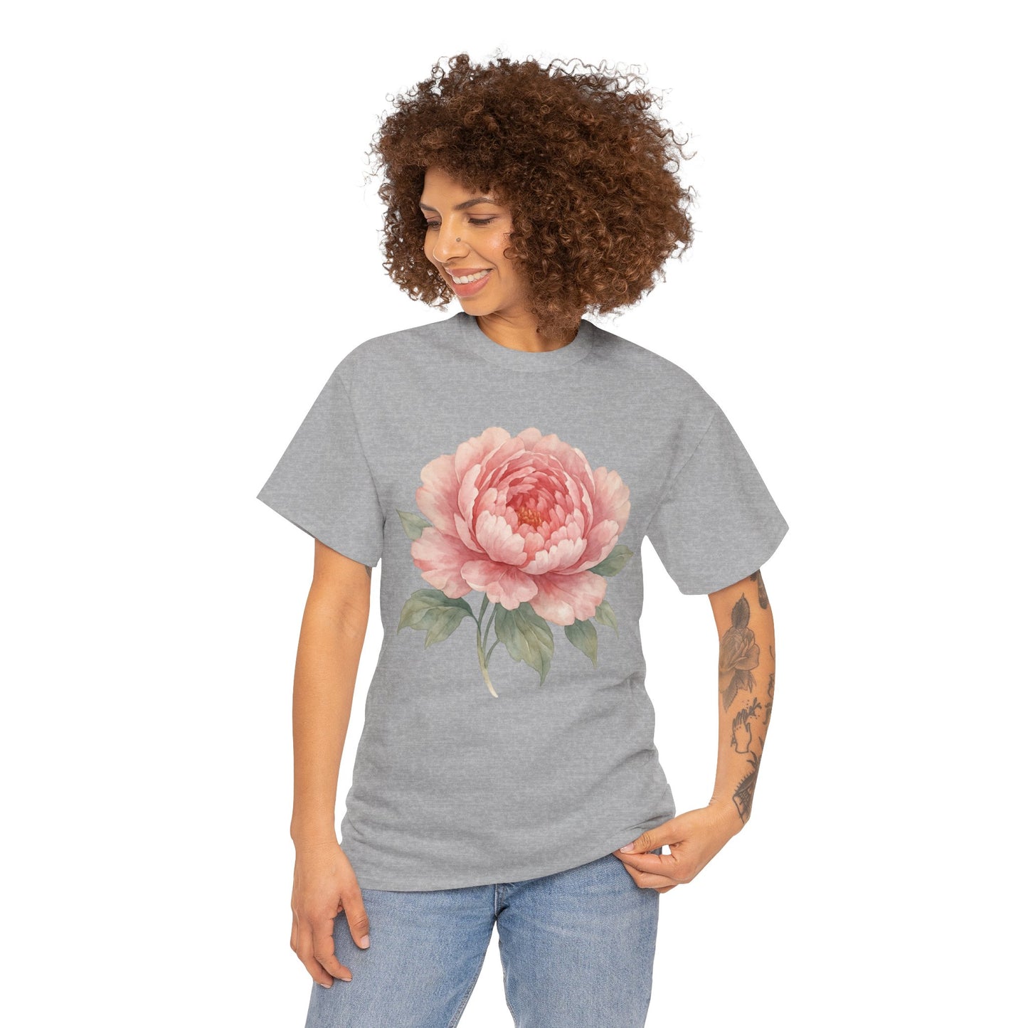 Peony Flower T-Shirt – Soft Floral Aesthetic Tee