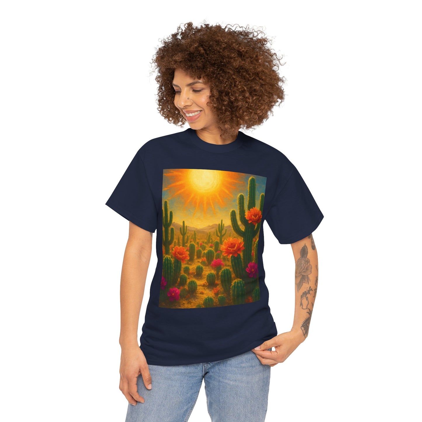 Desert Bloom T-Shirt – Minimalist Nature Aesthetic Tee