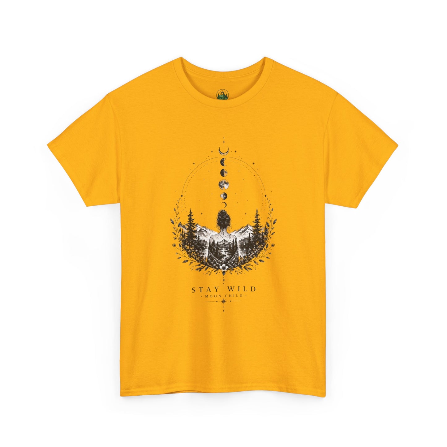 Minimalist Mystic Nature T-Shirt – Abstract Ink Art Design | Calm Aesthetic Tee