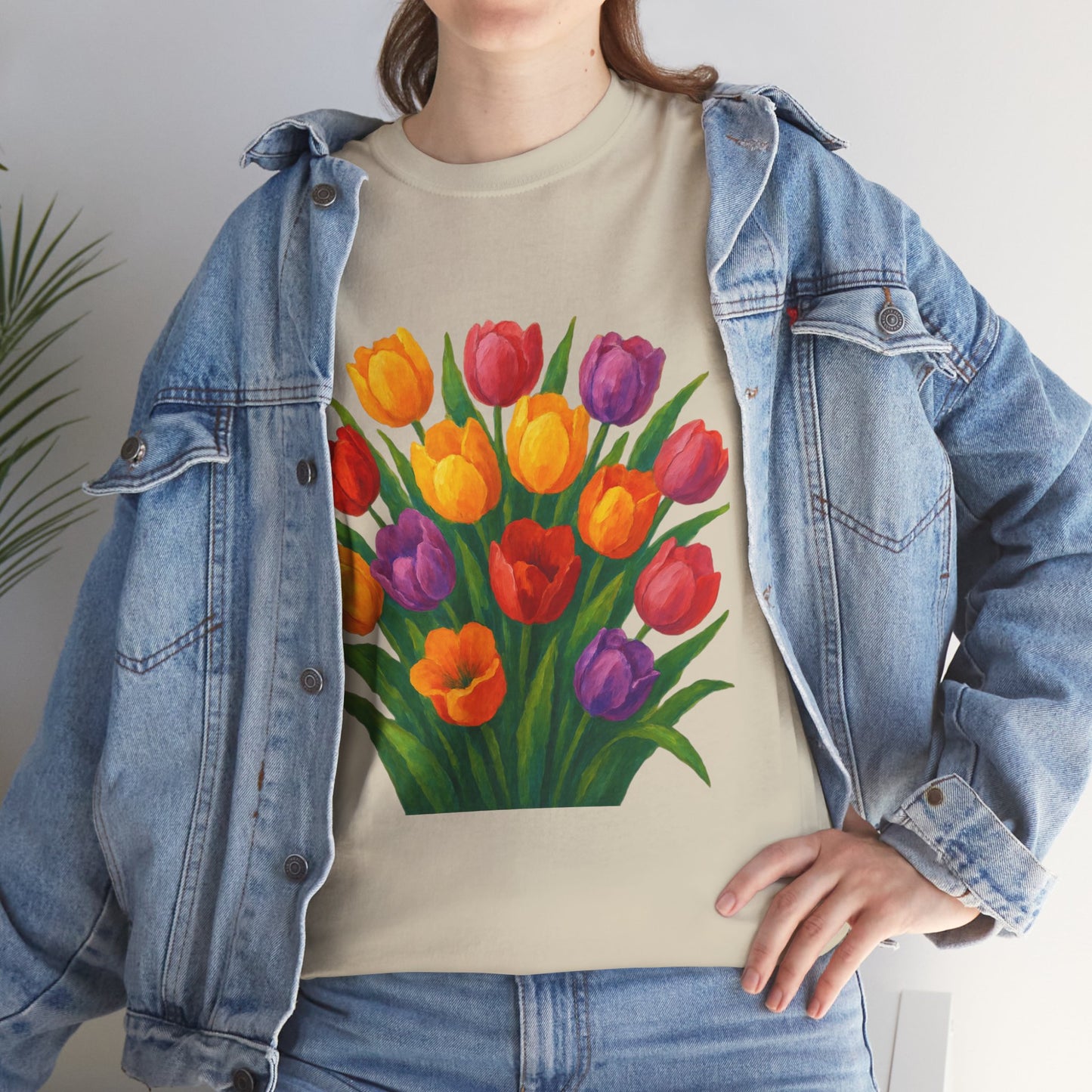 Spring Tulip Flower T- SHIRT - Vibrant Floral Aesthetic Tee