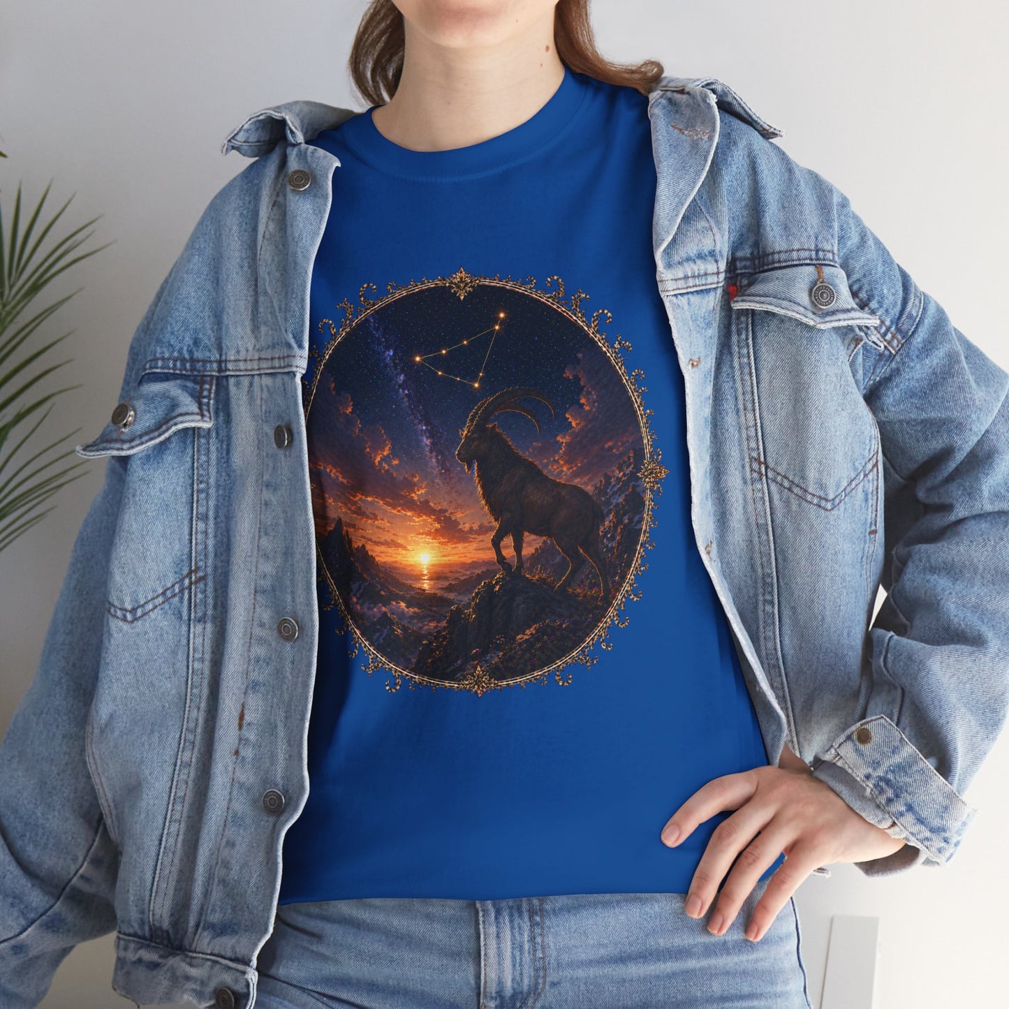 Capricorn Zodiac T-Shirt – Mountain Goat Ambition Design | Minimal Power Astrology Tee