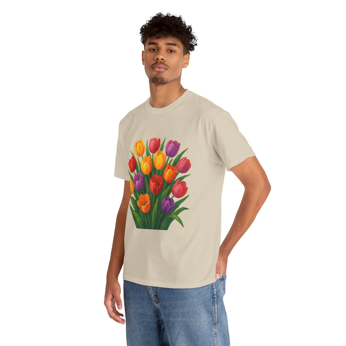 Spring Tulip Flower T- SHIRT - Vibrant Floral Aesthetic Tee