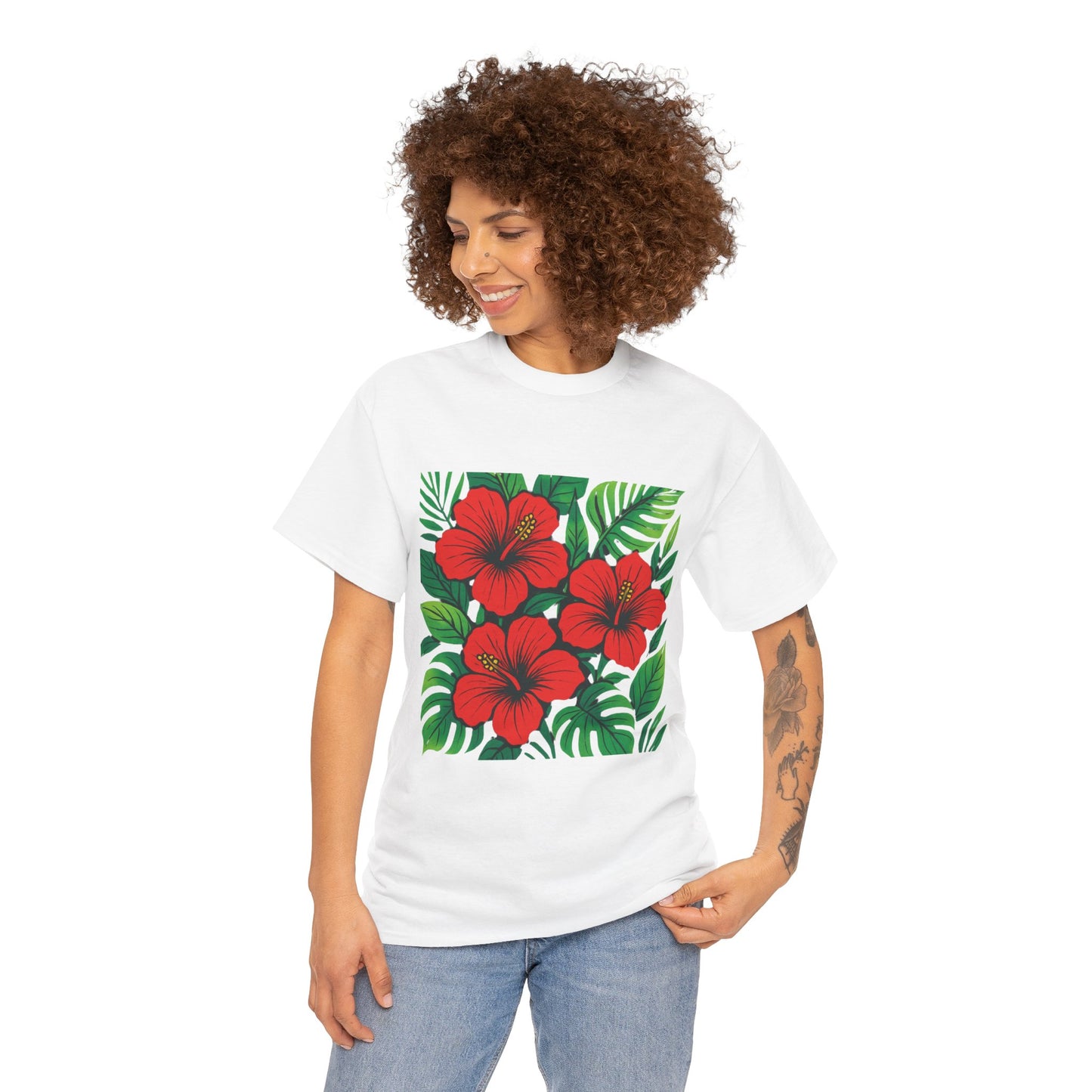 Tropical Hibiscus Flower T-Shirt – Summer Vibe Aesthetic Tee