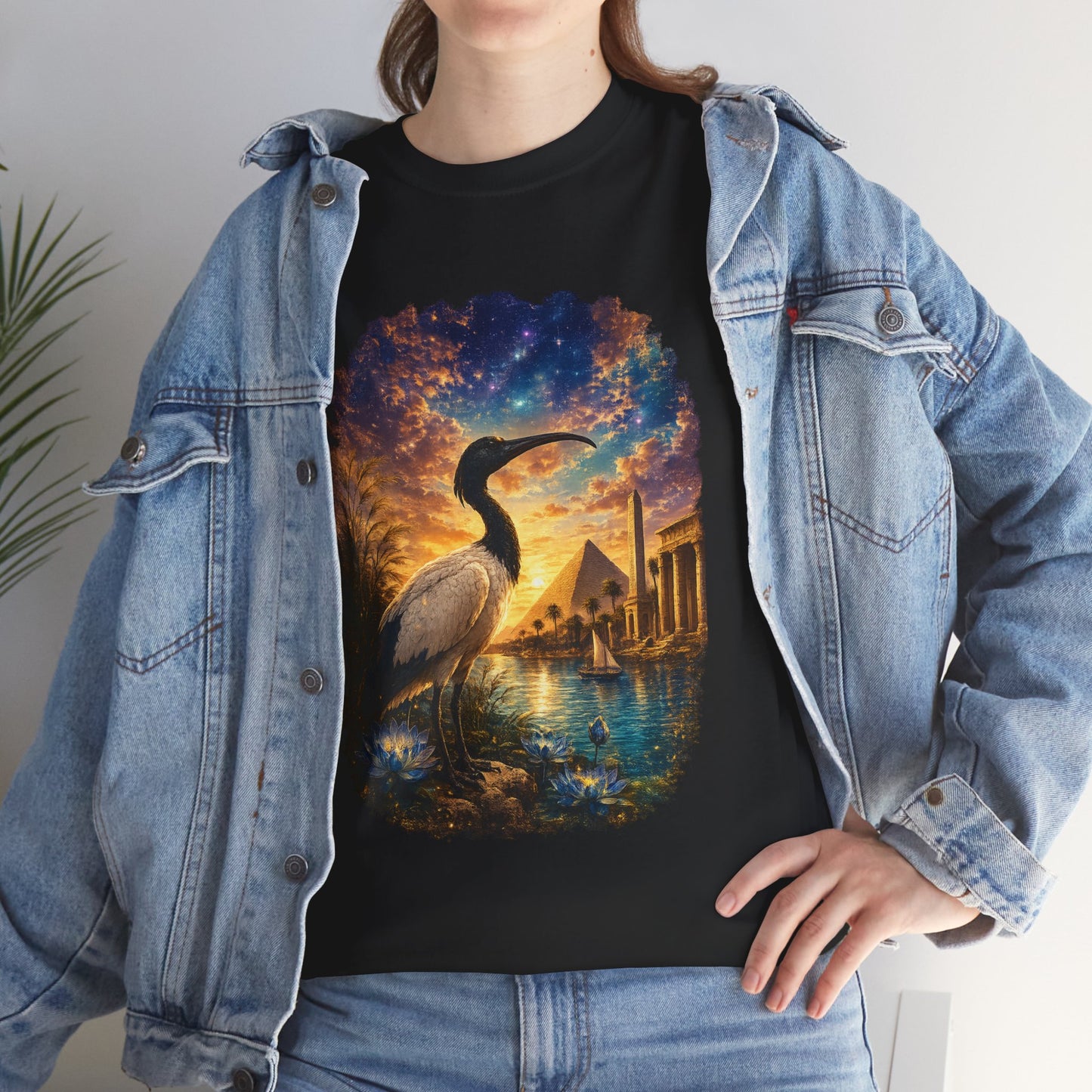 Spirit of Ancient Egypt – Sacred Ibis Nature T-Shirt | Egyptian Wildlife Graphic Tee