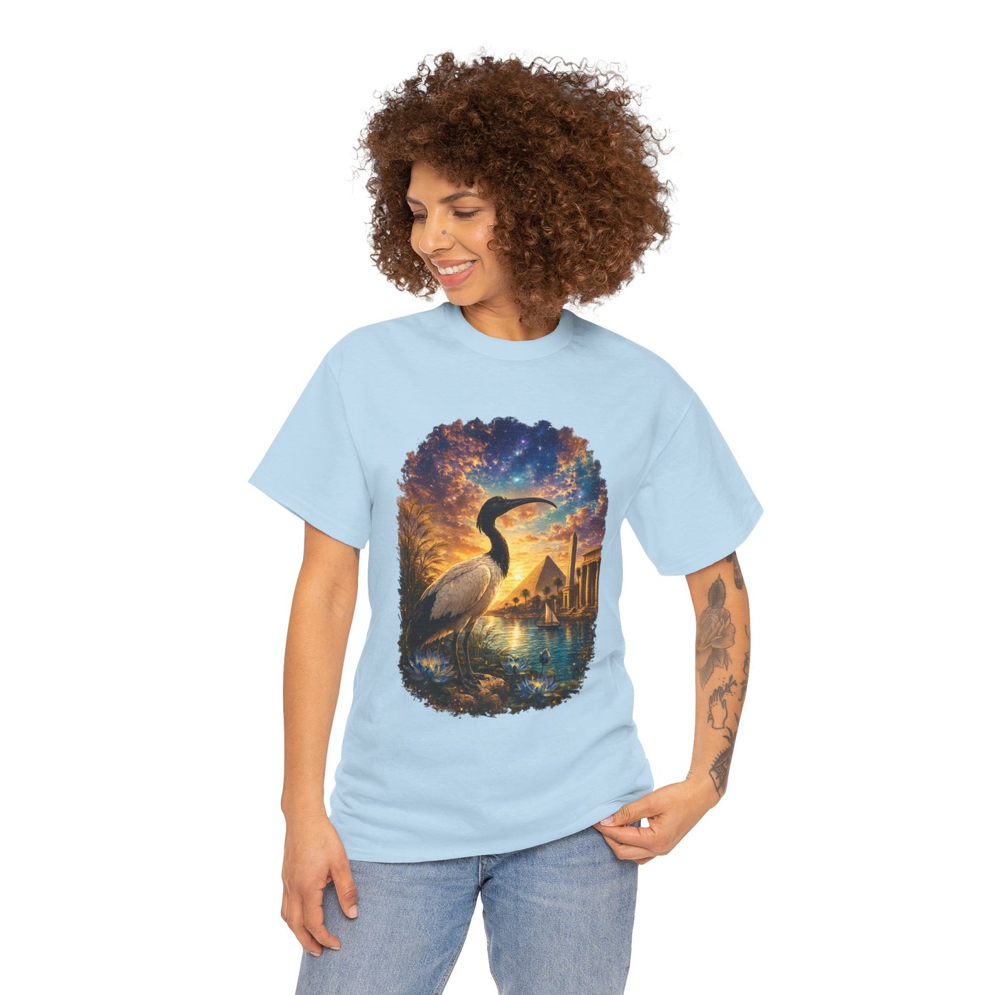 Spirit of Ancient Egypt – Sacred Ibis Nature T-Shirt | Egyptian Wildlife Graphic Tee