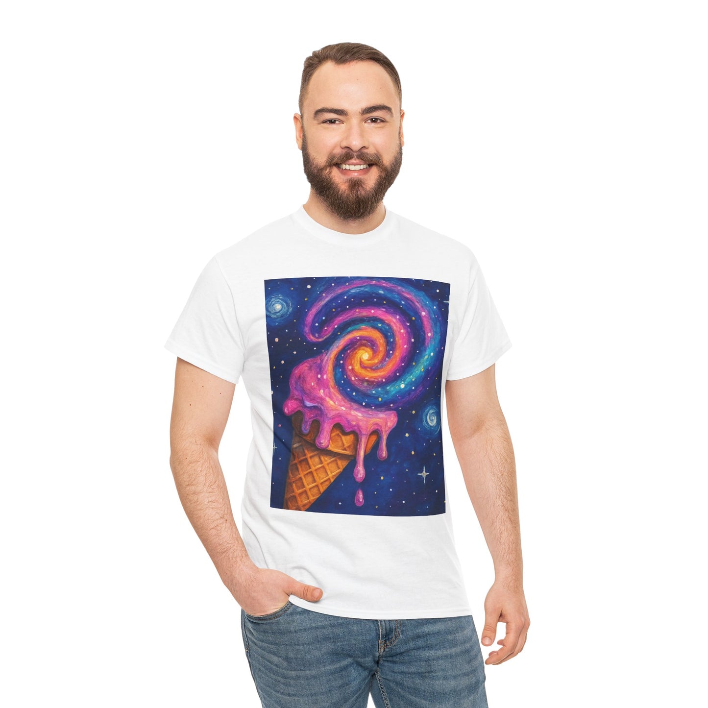 Ice Cream Galaxy T-Shirt – Fun Cosmic Aesthetic Tee