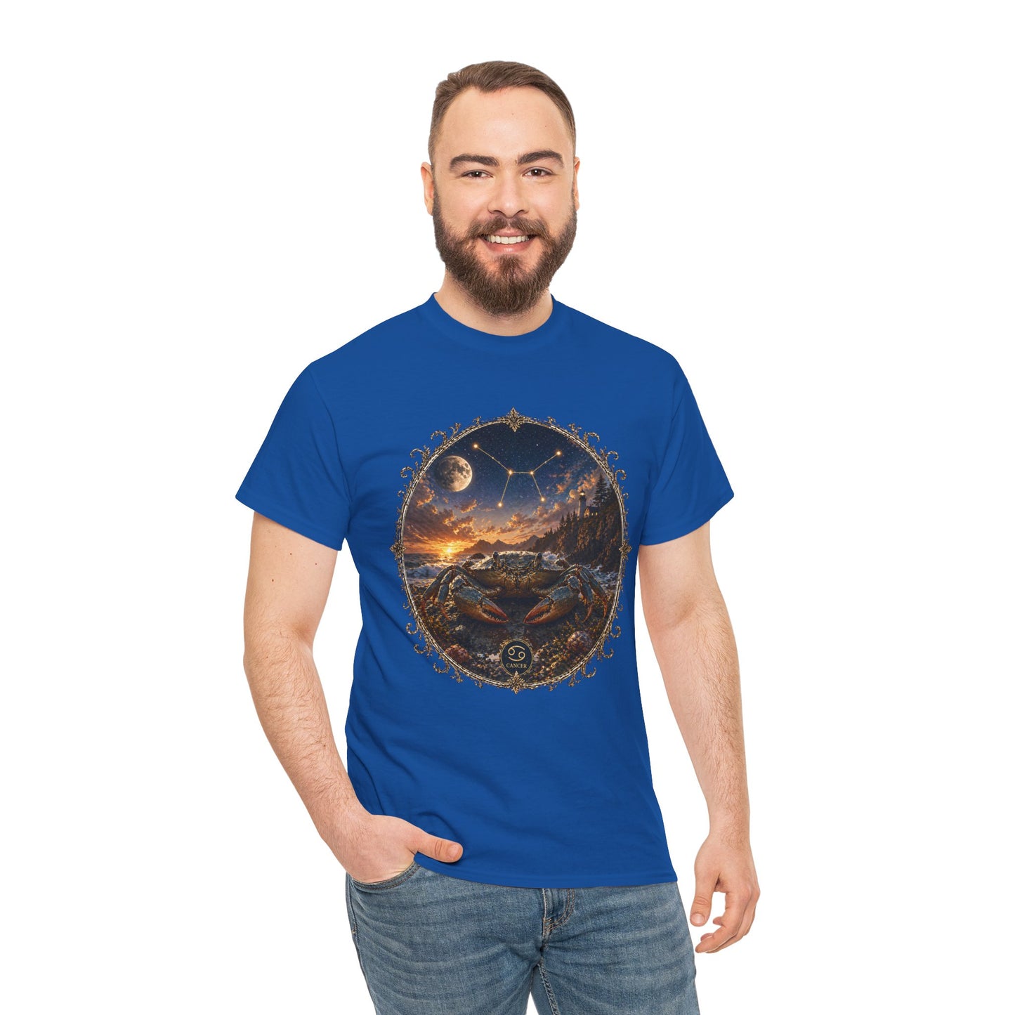 Cancer Zodiac T-Shirt – Mystic Crab Moon Design | Emotional & Cosmic Astrology Tee
