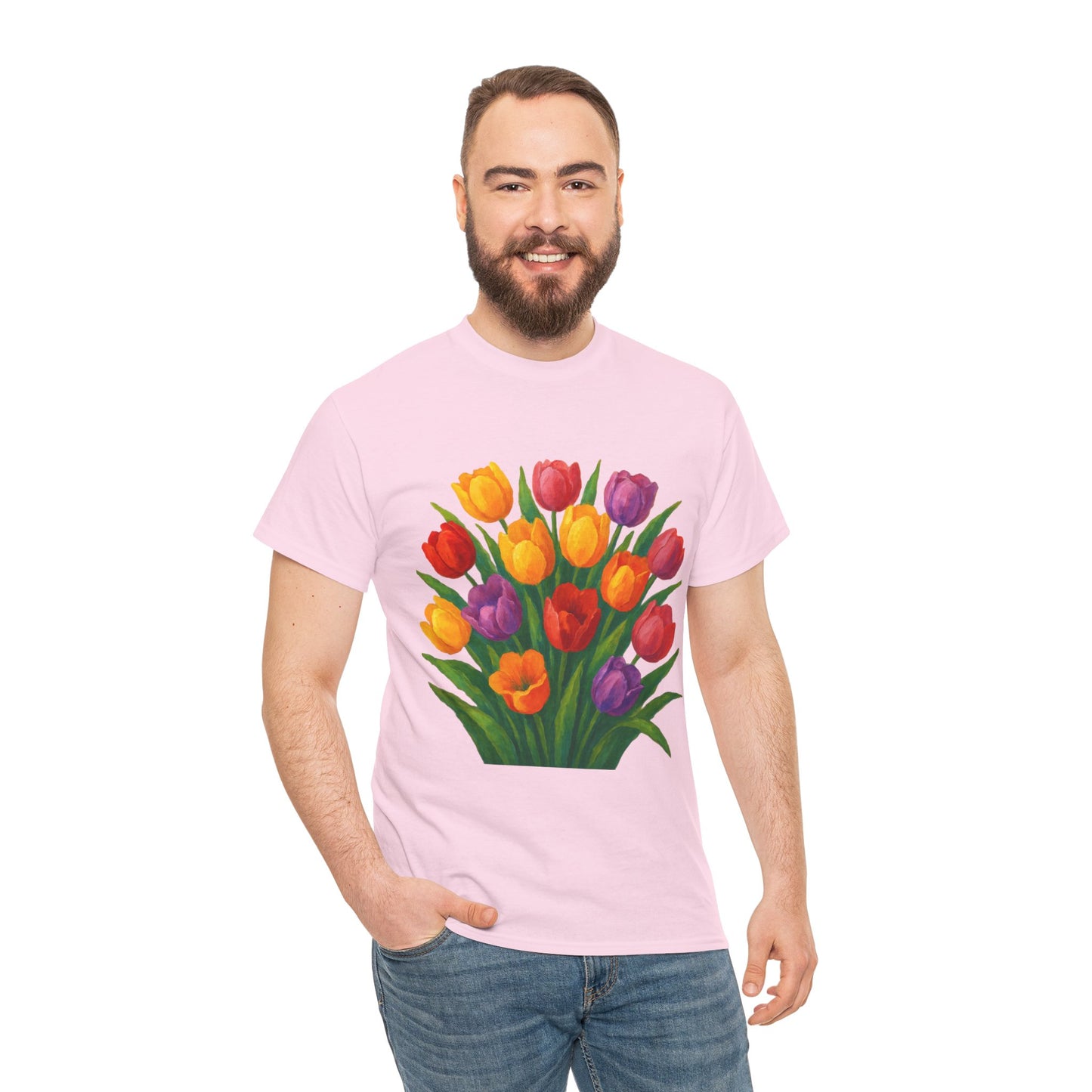 Spring Tulip Flower T- SHIRT - Vibrant Floral Aesthetic Tee