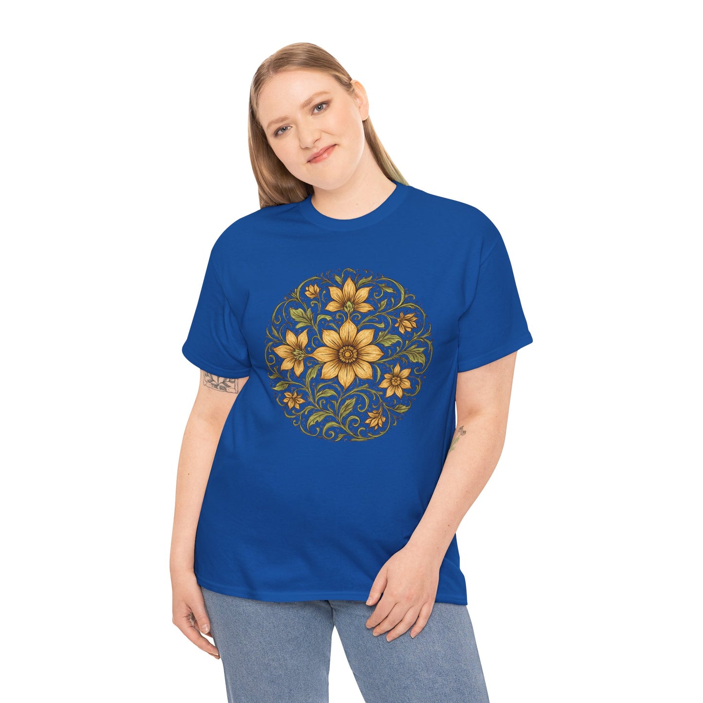 Spring Awakening Mandala T-Shirt – Boho Floral Aesthetic Tee